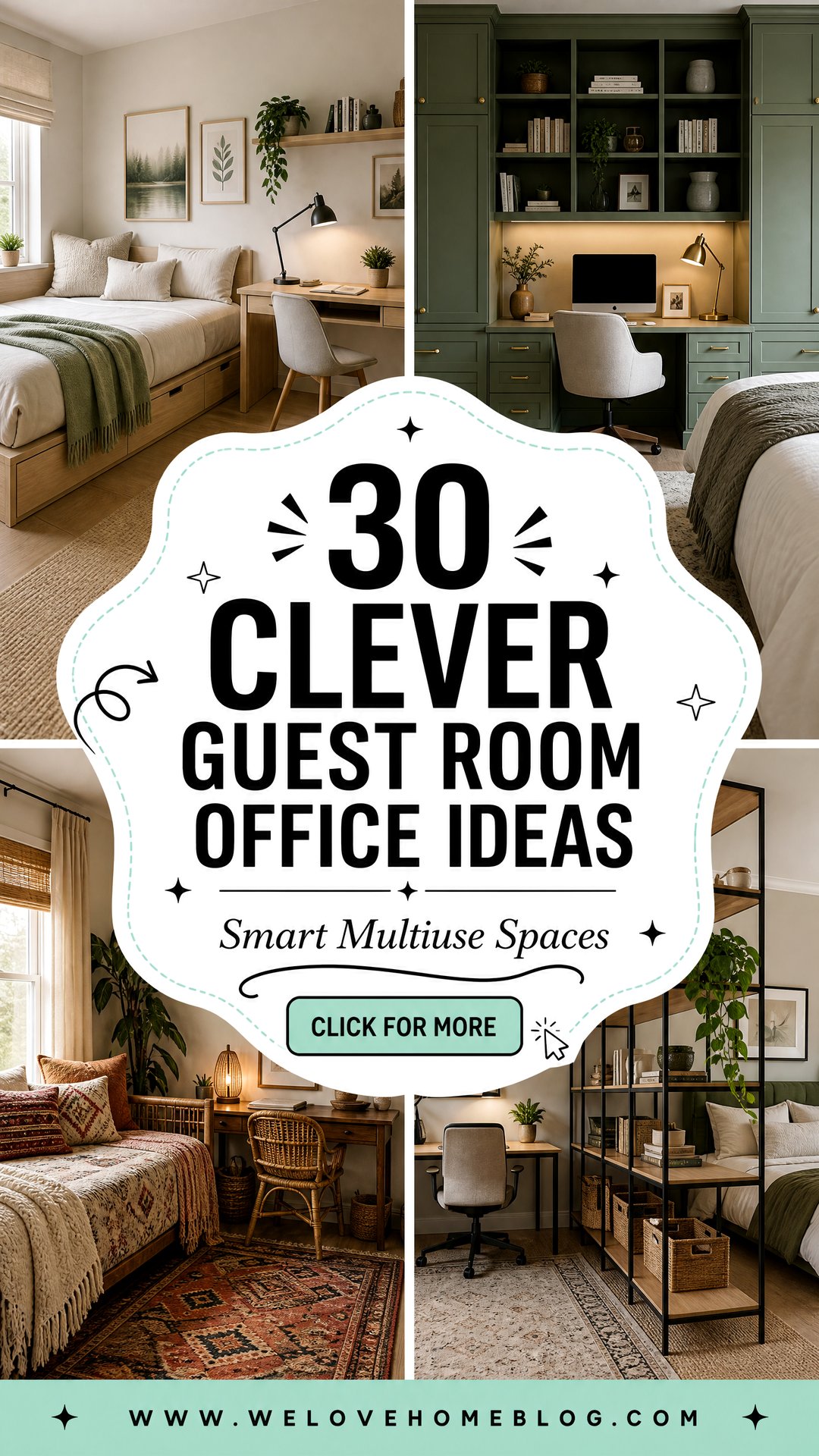 30 Clever Guest Room Office Ideas for Multiuse Spaces - 30 Clever Guest Room Office Ideas for Multiuse Spaces