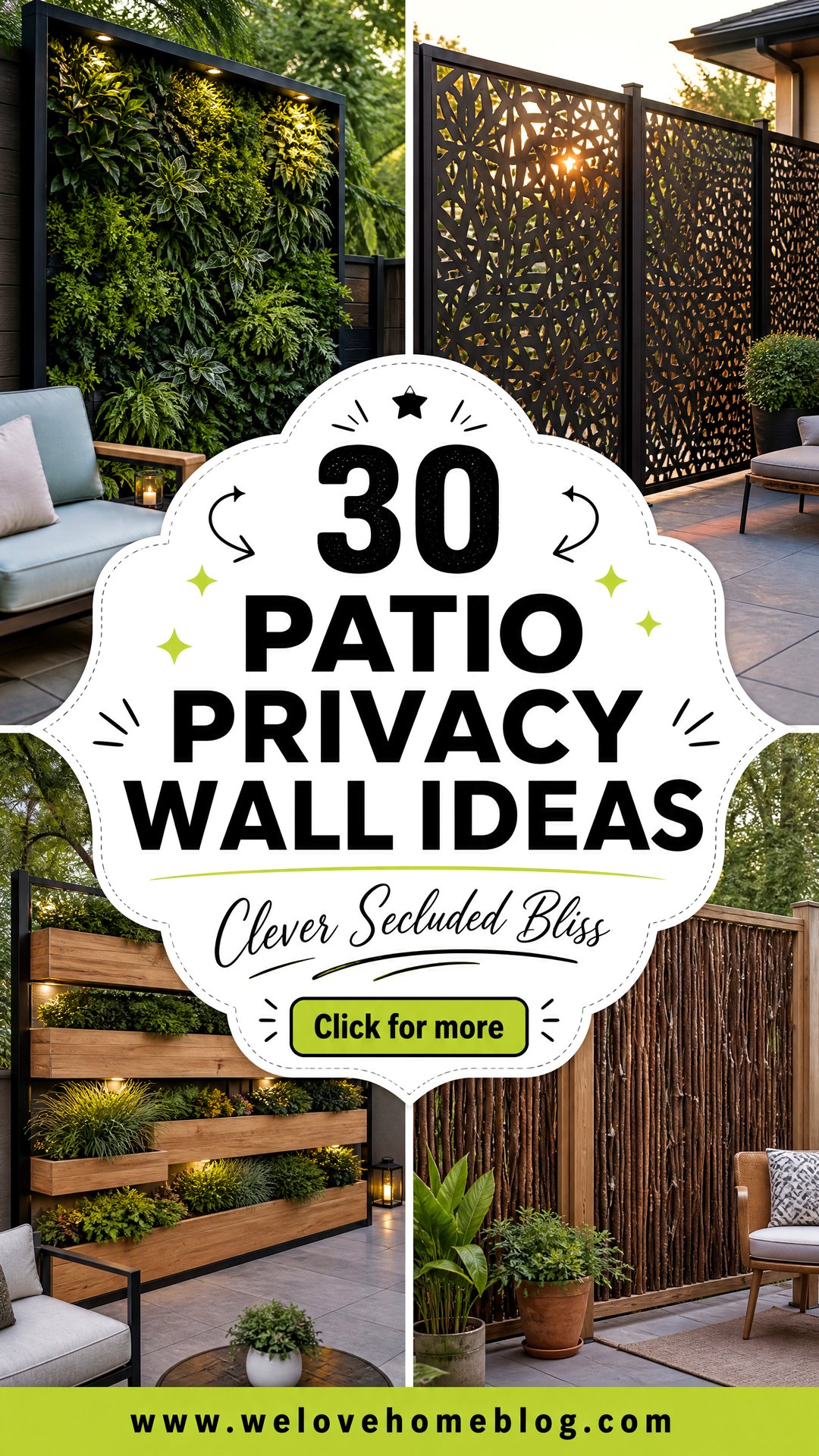 30 Clever Patio Privacy Wall Ideas for Secluded Bliss - 30 Clever Patio Privacy Wall Ideas for Secluded Bliss