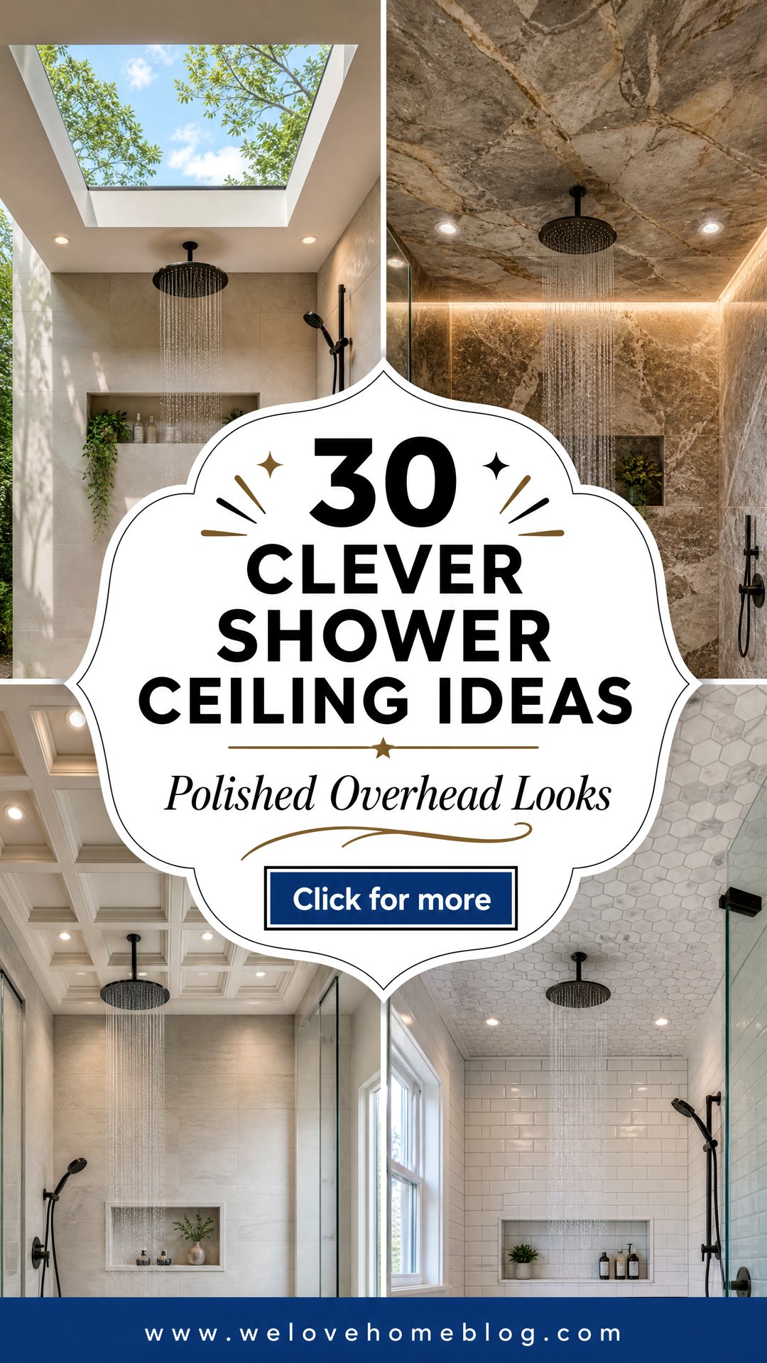 30 Clever Shower Ceiling Ideas for a Polished Look - 30 Clever Shower Ceiling Ideas for a Polished Look