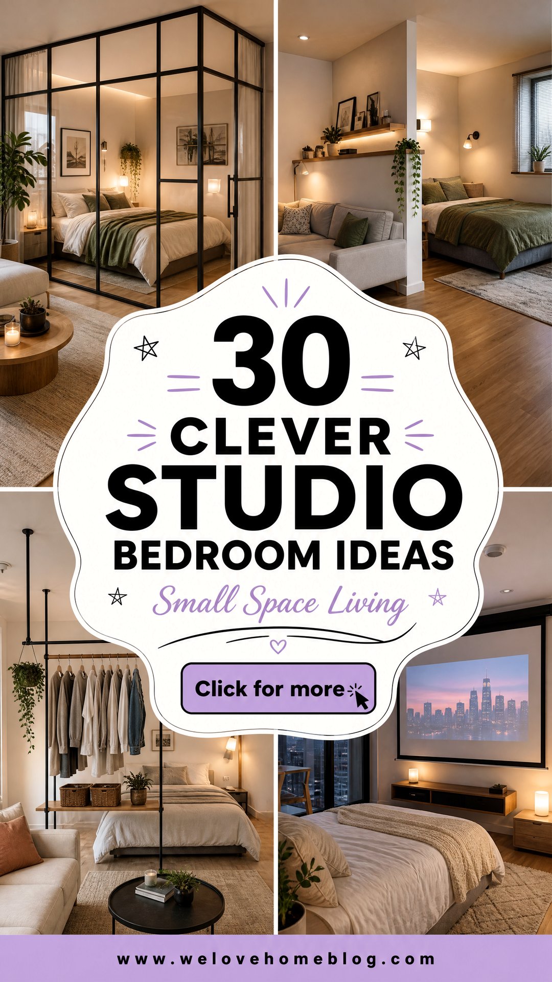 30 Clever Studio Bedroom Ideas for Small Space Living - 30 Clever Studio Bedroom Ideas for Small Space Living