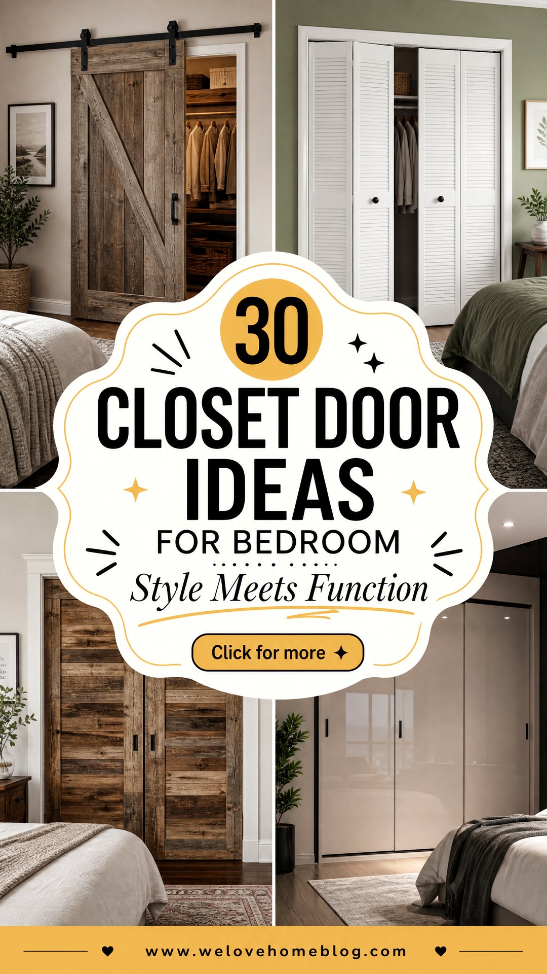 30 Closet Door Ideas for Bedroom Style and Function - 30 Closet Door Ideas for Bedroom Style and Function