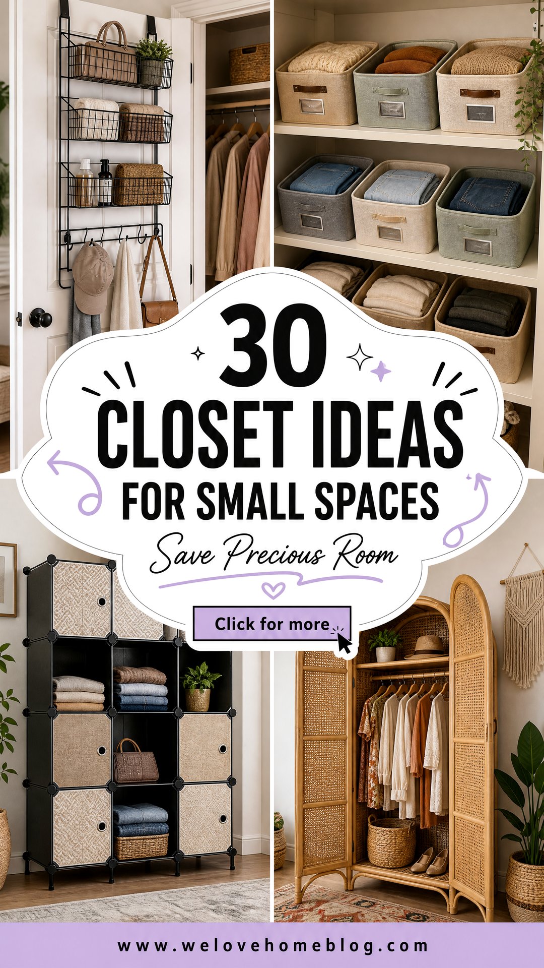 30 Closet Ideas for Small Spaces to Save Room - 30 Closet Ideas for Small Spaces to Save Room