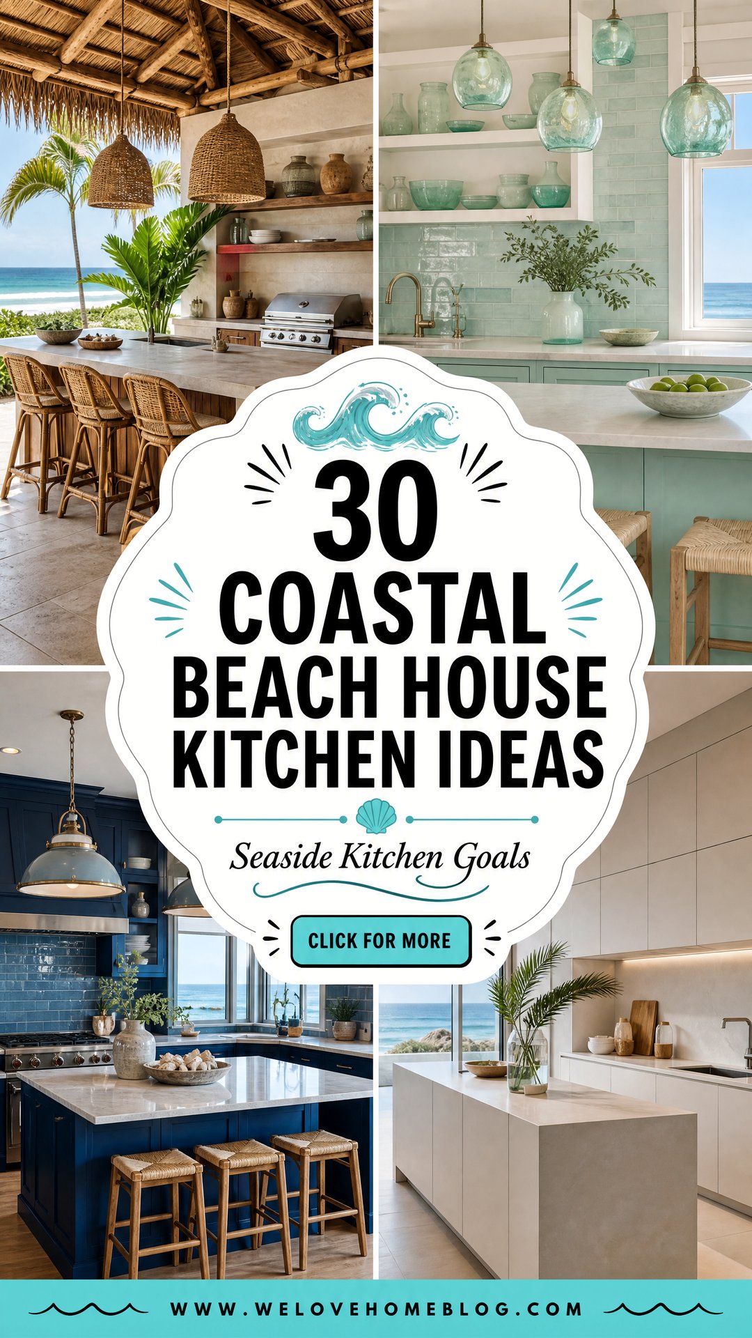 30 Coastal Beach House Kitchen Ideas You Need - 30 Coastal Beach House Kitchen Ideas You Need