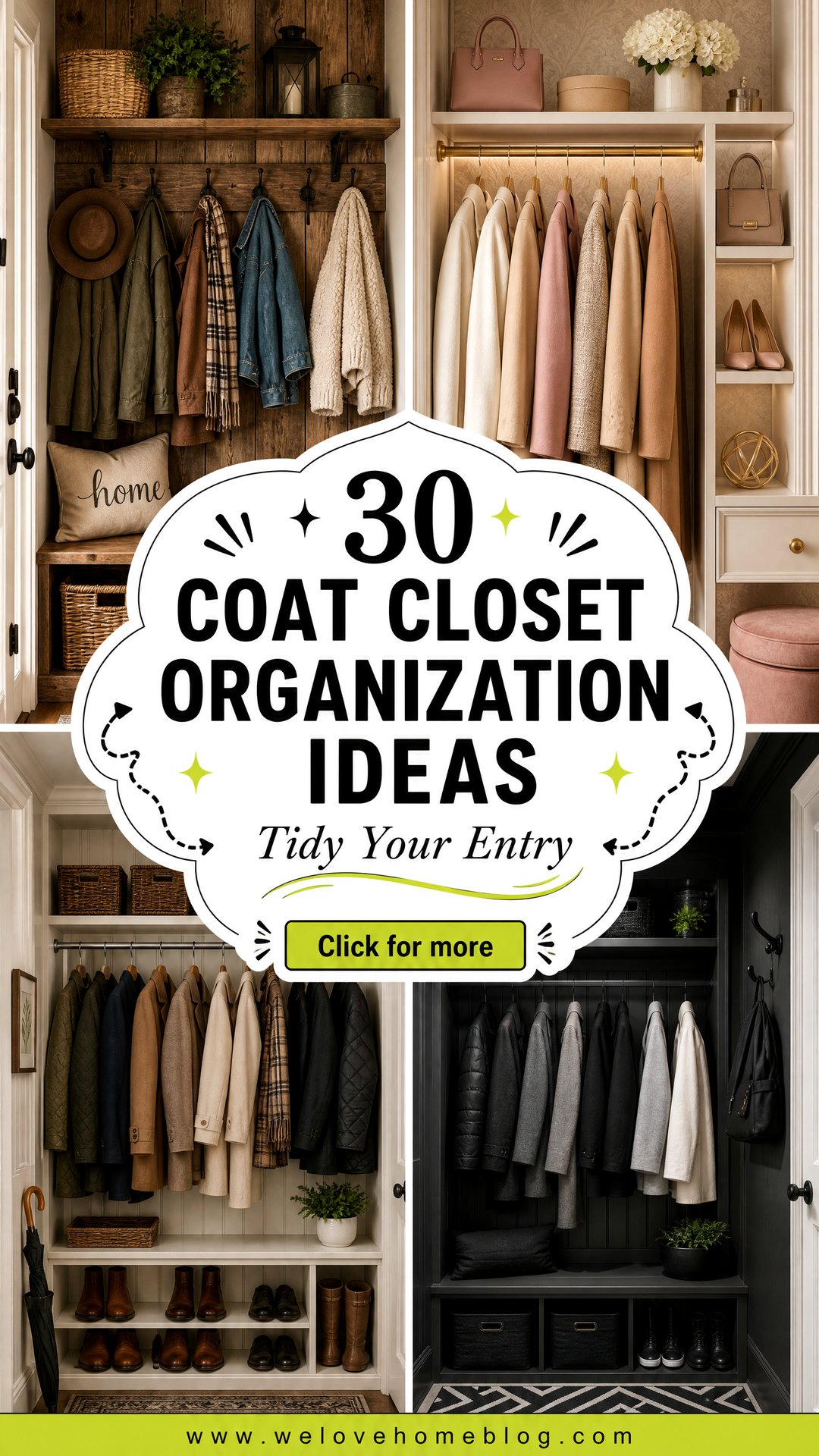 30 Coat Closet Organization Ideas to Tidy Your Entry - 30 Coat Closet Organization Ideas to Tidy Your Entry