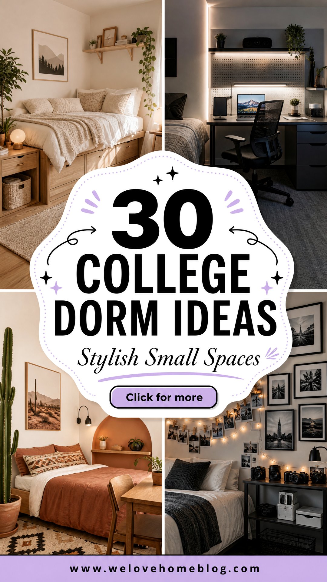 30 College Dorm Ideas for a Stylish Small Space - 30 College Dorm Ideas for a Stylish Small Space