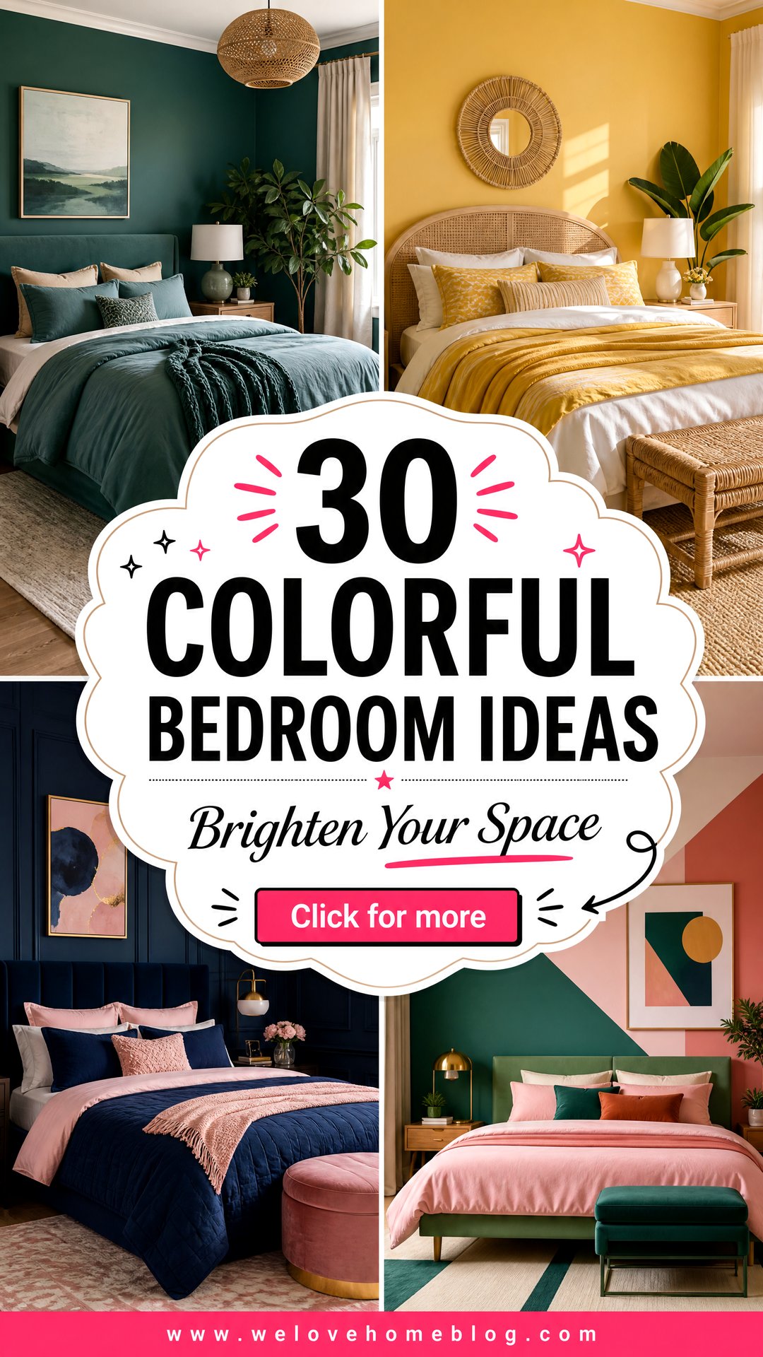 30 Colorful Bedroom Ideas to Brighten Your Space - 30 Colorful Bedroom Ideas to Brighten Your Space