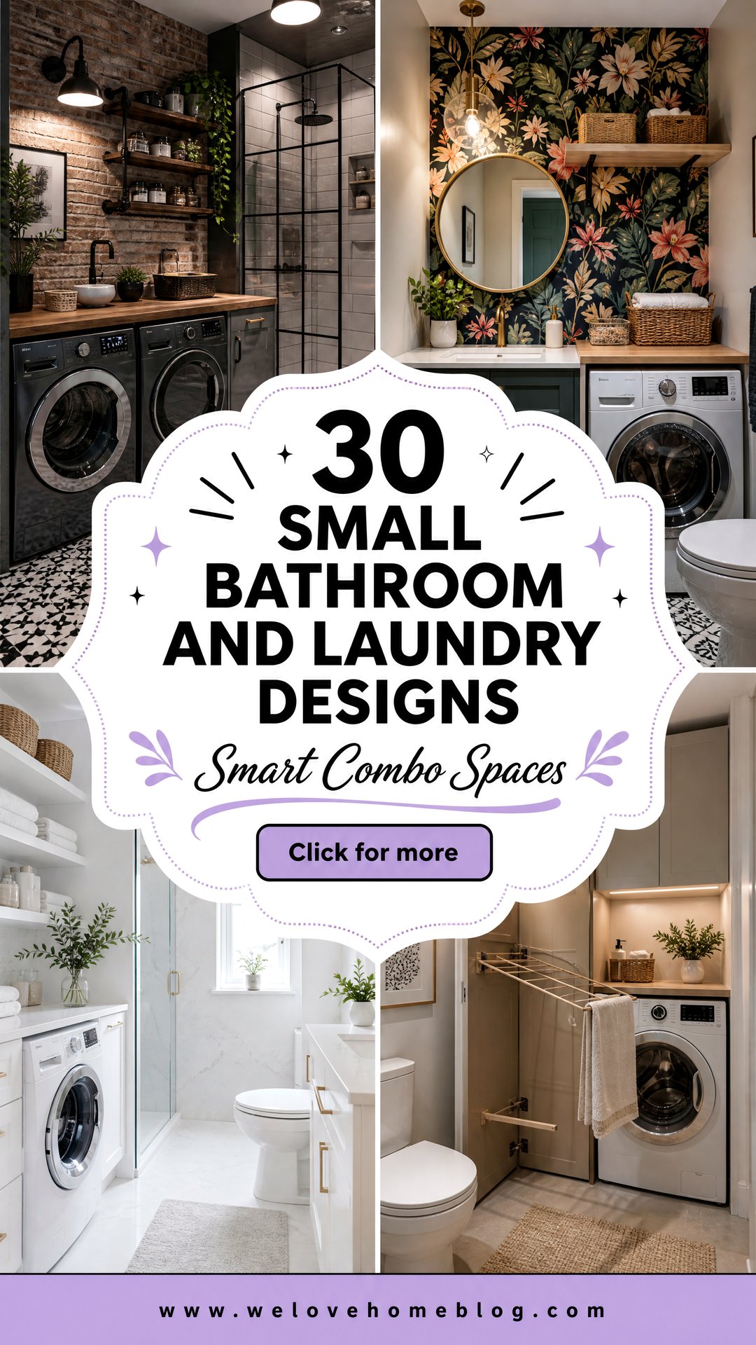30 Combination Small Bathroom and Laundry Room Designs - 30 Combination Small Bathroom and Laundry Room Designs