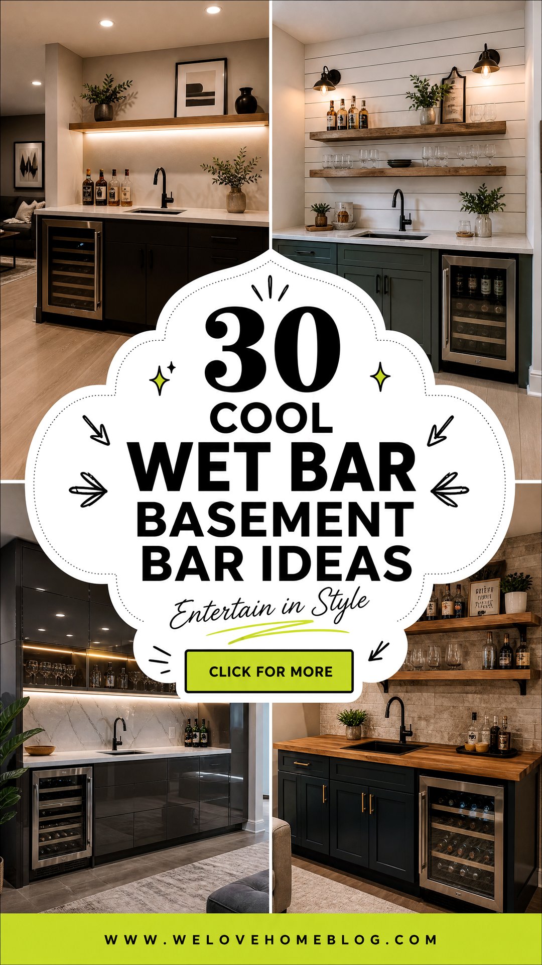30 Cool Wet Bar Basement Bar Ideas for Entertaining - 30 Cool Wet Bar Basement Bar Ideas for Entertaining