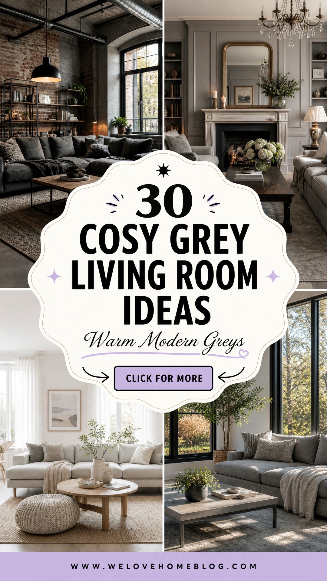 30 Cosy Grey Living Room Ideas for Your Home - 30 Cosy Grey Living Room Ideas for Your Home