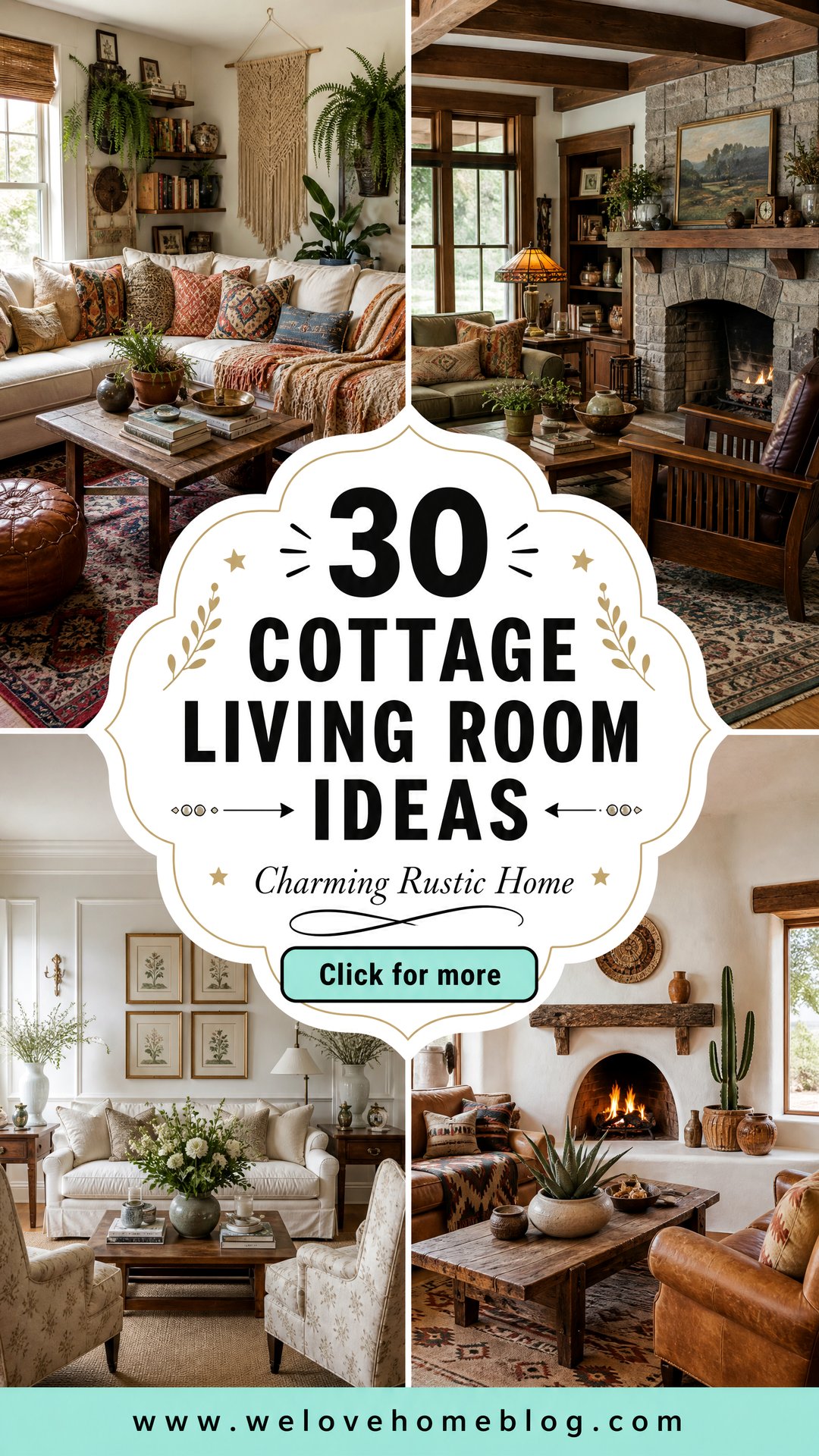 30 Cottage Living Room Ideas for a Charming Rustic Home - 30 Cottage Living Room Ideas for a Charming Rustic Home