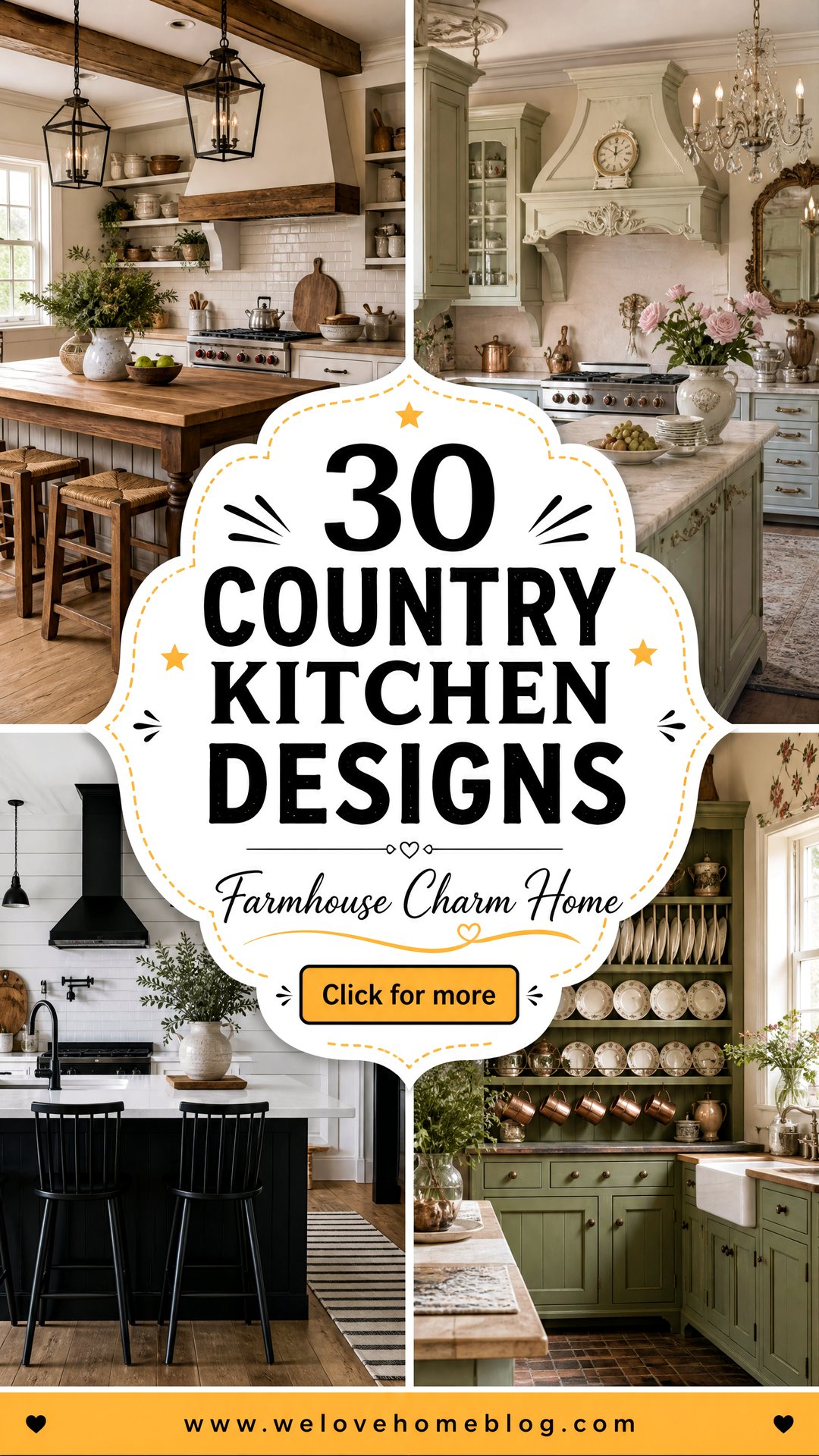 30 Country Kitchen Designs to Bring Farmhouse Charm Home - 30 Country Kitchen Designs to Bring Farmhouse Charm Home