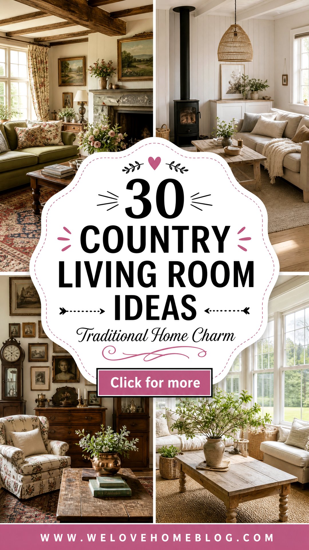 30 Country Living Room Ideas for a Traditional Home Style - 30 Country Living Room Ideas for a Traditional Home Style