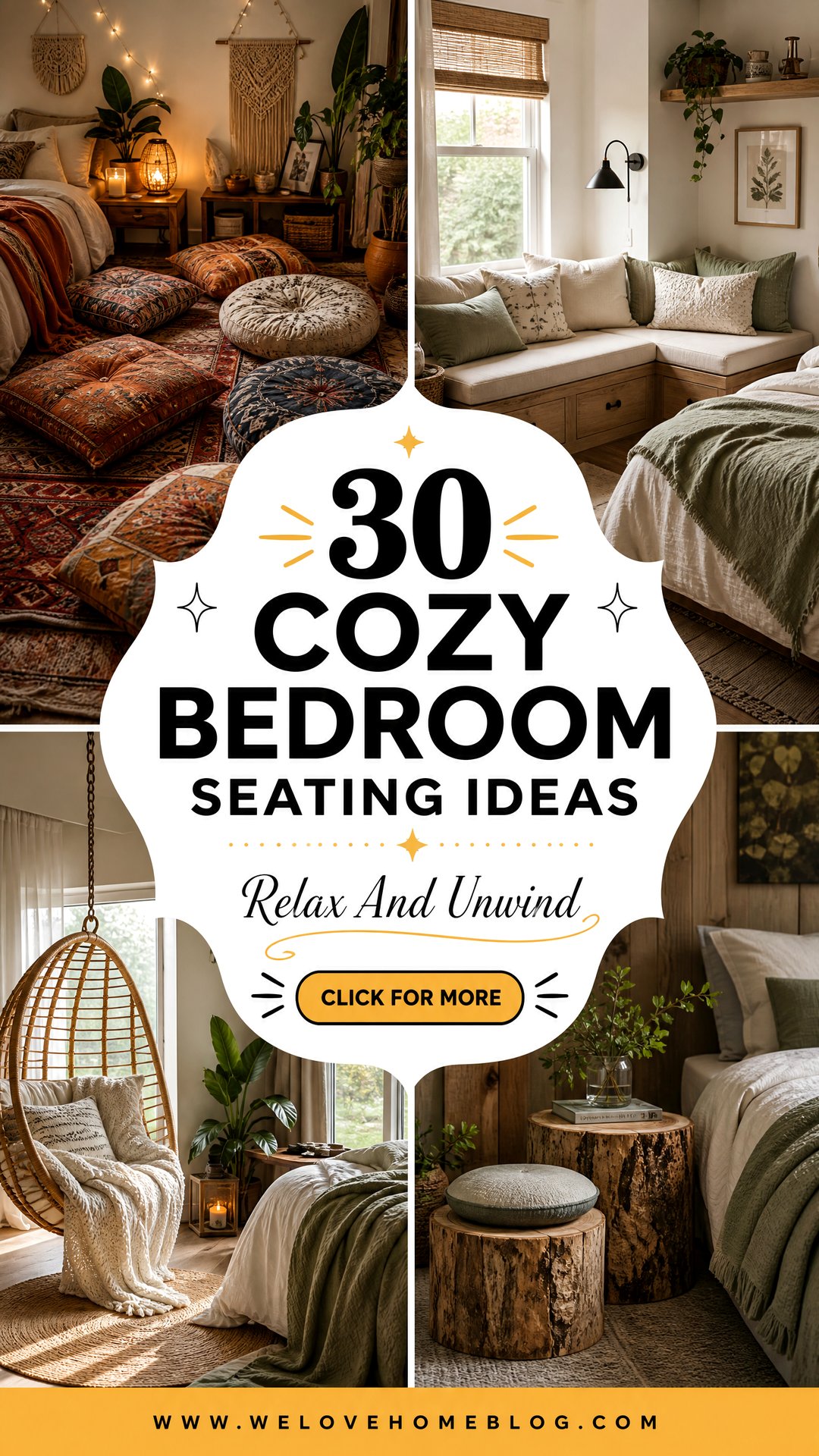 30 Cozy Bedroom Seating Ideas for a Relaxing Space - 30 Cozy Bedroom Seating Ideas for a Relaxing Space