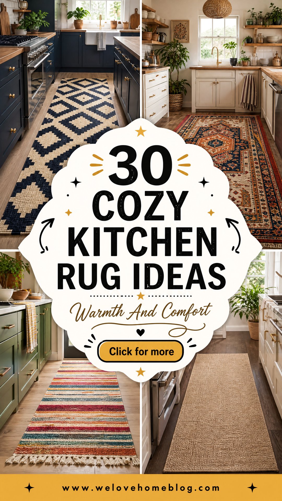 30 Cozy Kitchen Rug Ideas to Add Warmth and Comfort - 30 Cozy Kitchen Rug Ideas to Add Warmth and Comfort