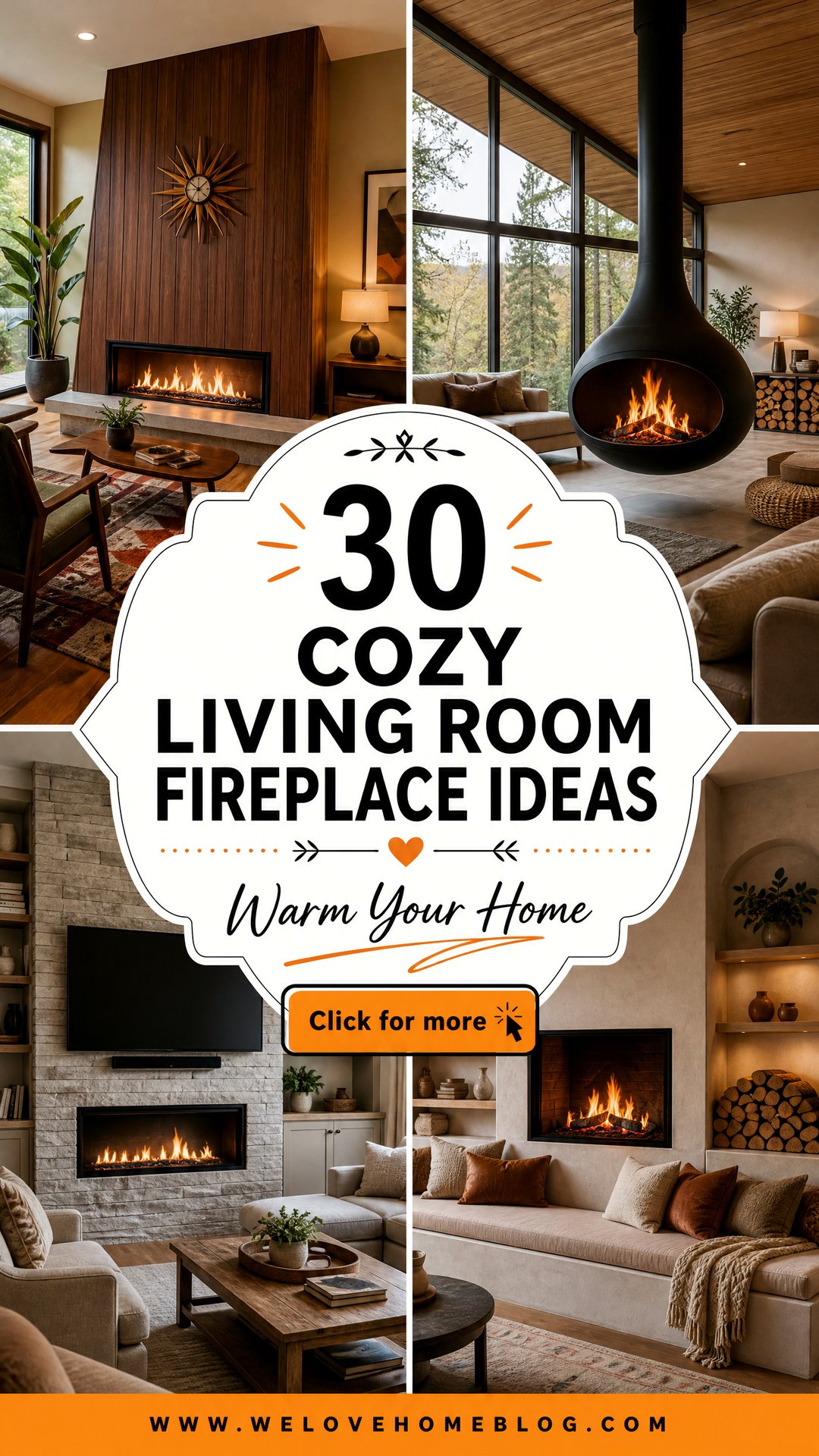 30 Cozy Living Room Fireplace Ideas to Warm Your Home - 30 Cozy Living Room Fireplace Ideas to Warm Your Home