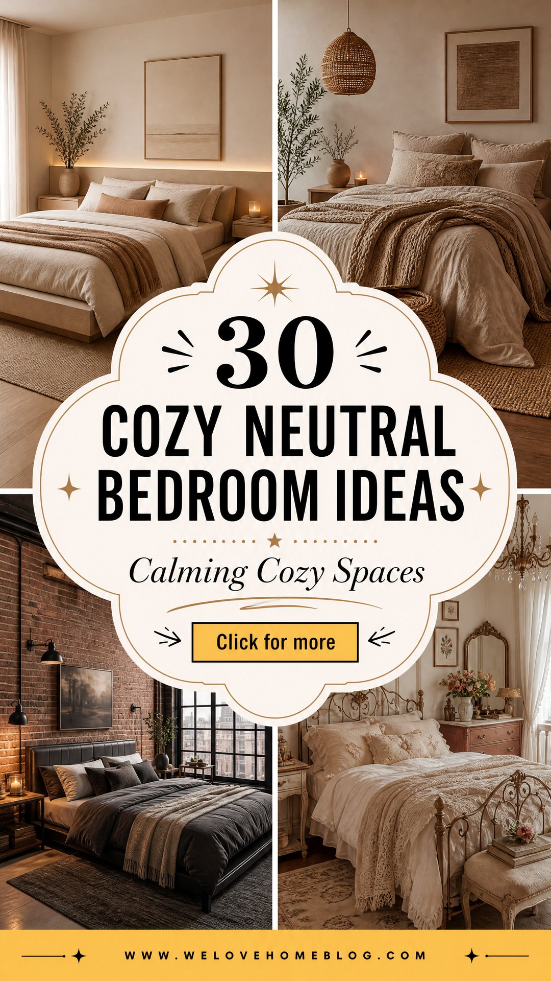 30 Cozy Neutral Bedroom Ideas for a Calming Space - 30 Cozy Neutral Bedroom Ideas for a Calming Space