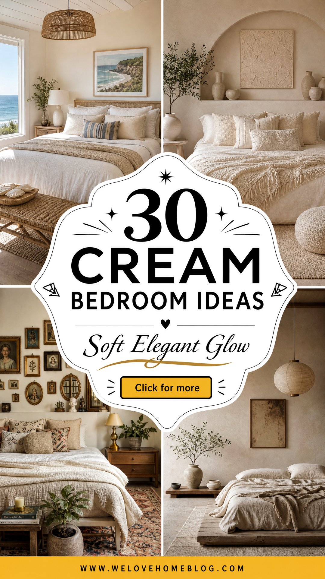 30 Cream Bedroom Ideas for a Soft and Elegant Look - 30 Cream Bedroom Ideas for a Soft and Elegant Look
