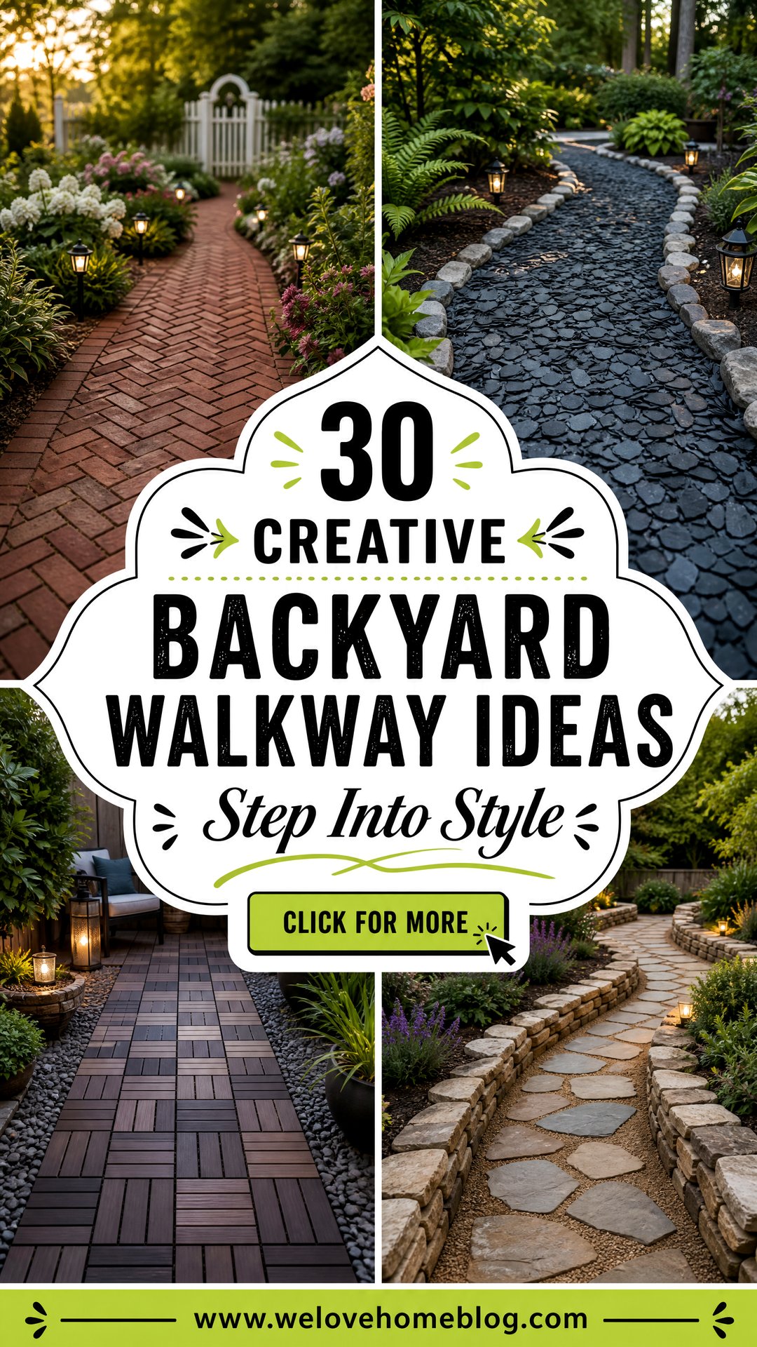 30 Creative Backyard Walkway Ideas for a Scenic Path - 30 Creative Backyard Walkway Ideas for a Scenic Path