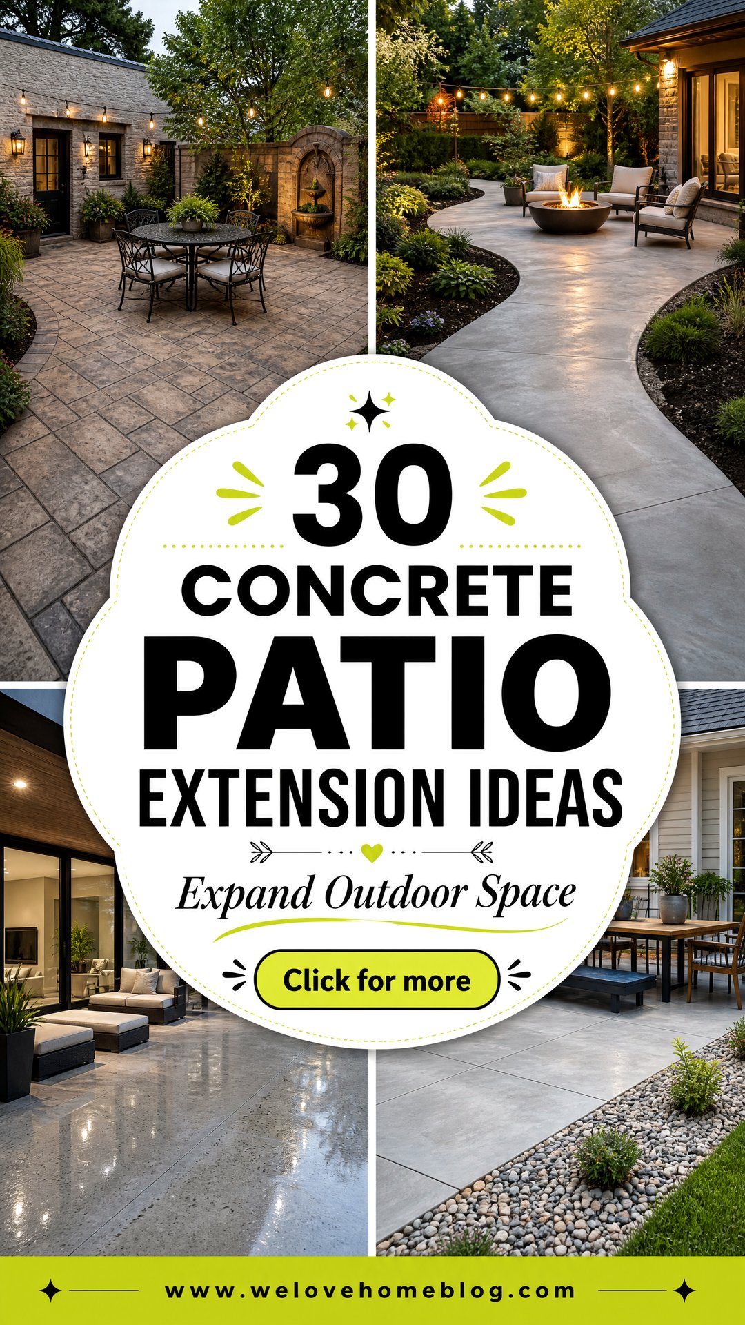 30 Creative Concrete Patio Extension Ideas for Space - 30 Creative Concrete Patio Extension Ideas for Space