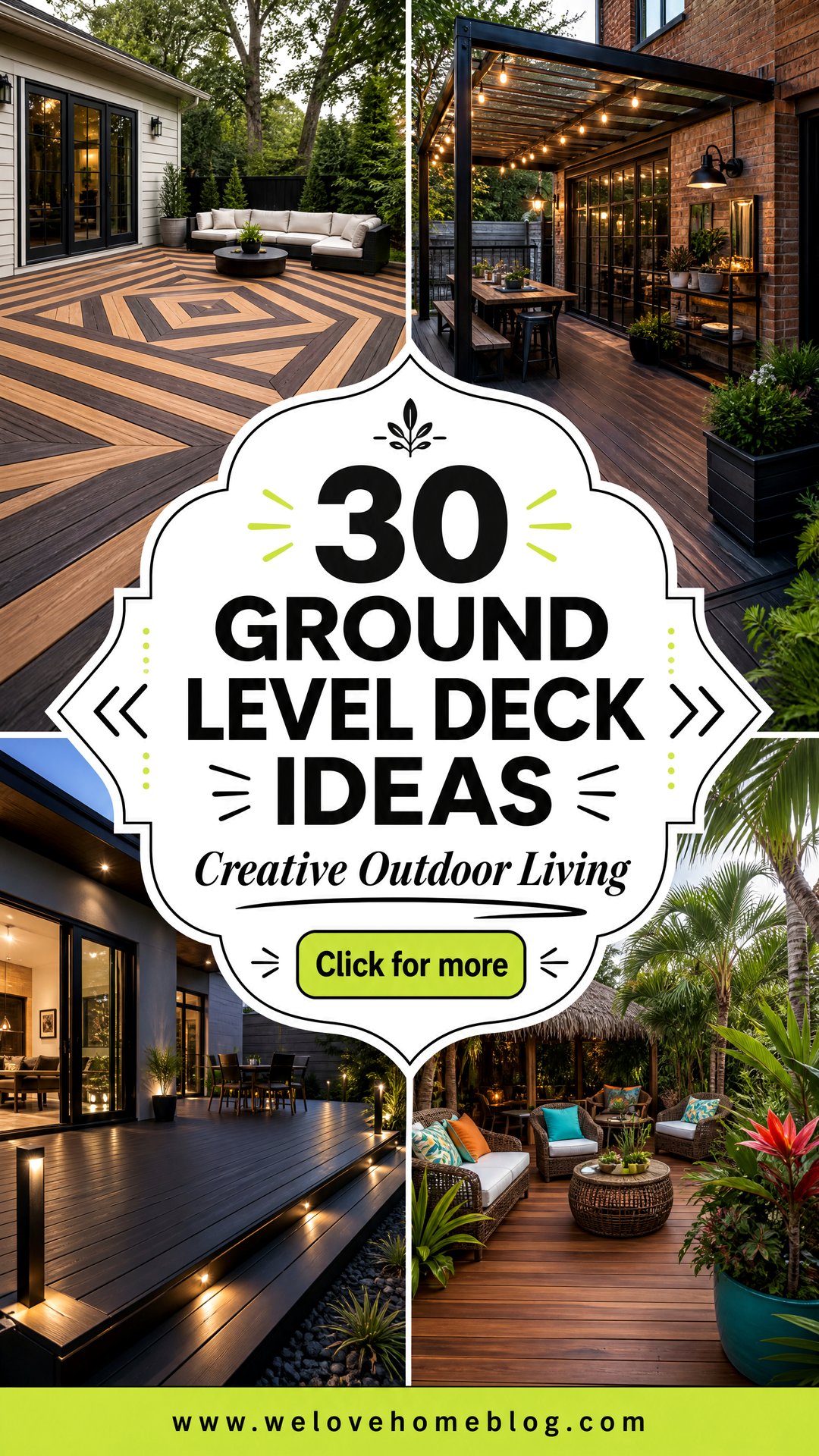 30 Creative Ground Level Deck Ideas for Outdoor Living - 30 Creative Ground Level Deck Ideas for Outdoor Living