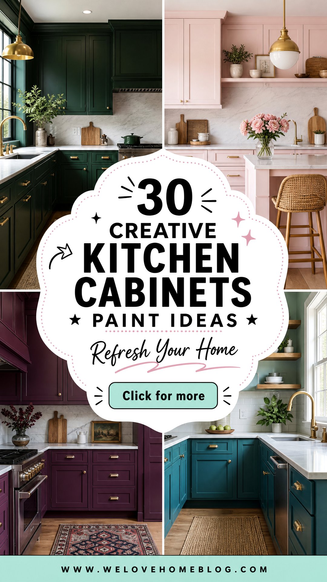 30 Creative Kitchen Cabinets Paint Ideas for Your Home - 30 Creative Kitchen Cabinets Paint Ideas for Your Home
