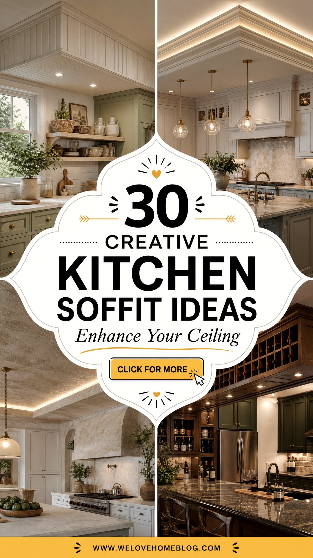 30 Creative Kitchen Soffit Ideas to Enhance Your Ceiling - We Love Home ...