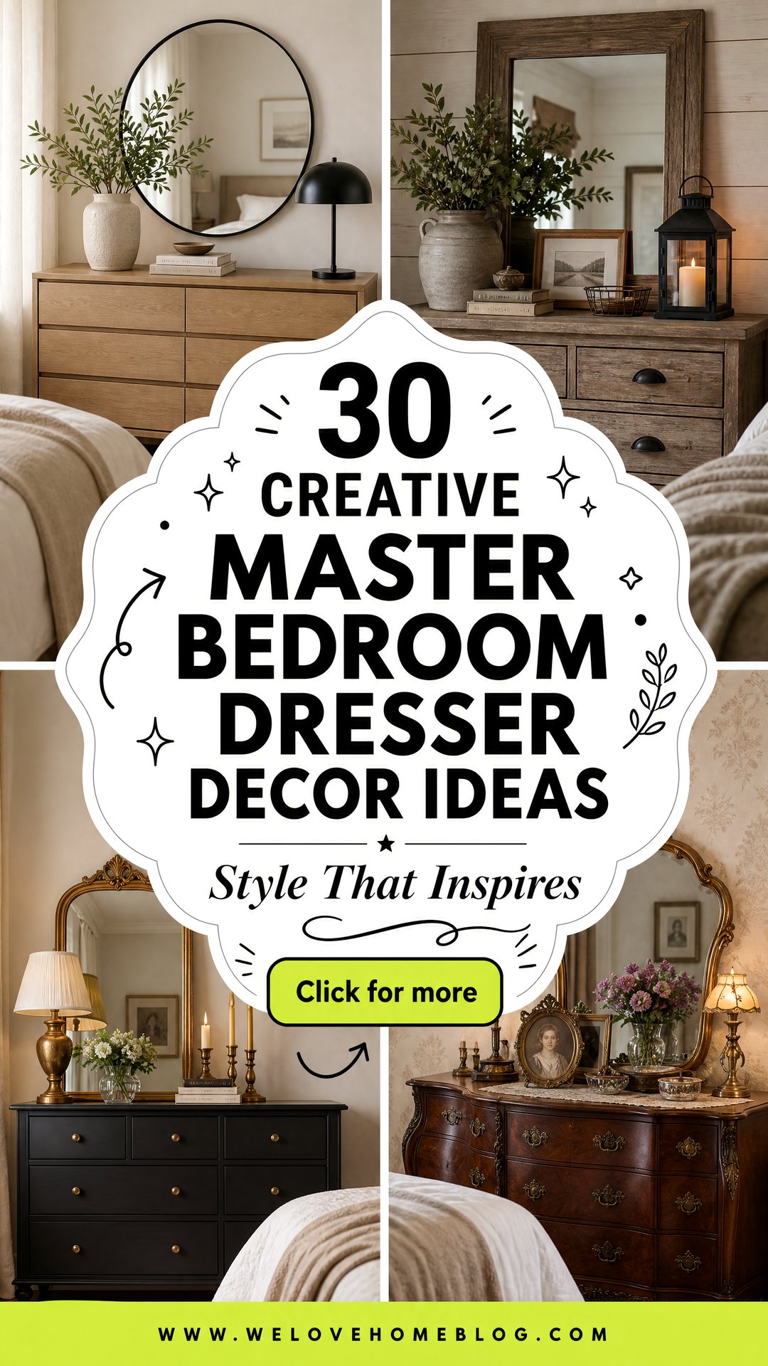 30 Creative Master Bedroom Dresser Decor Ideas to Try - 30 Creative Master Bedroom Dresser Decor Ideas to Try