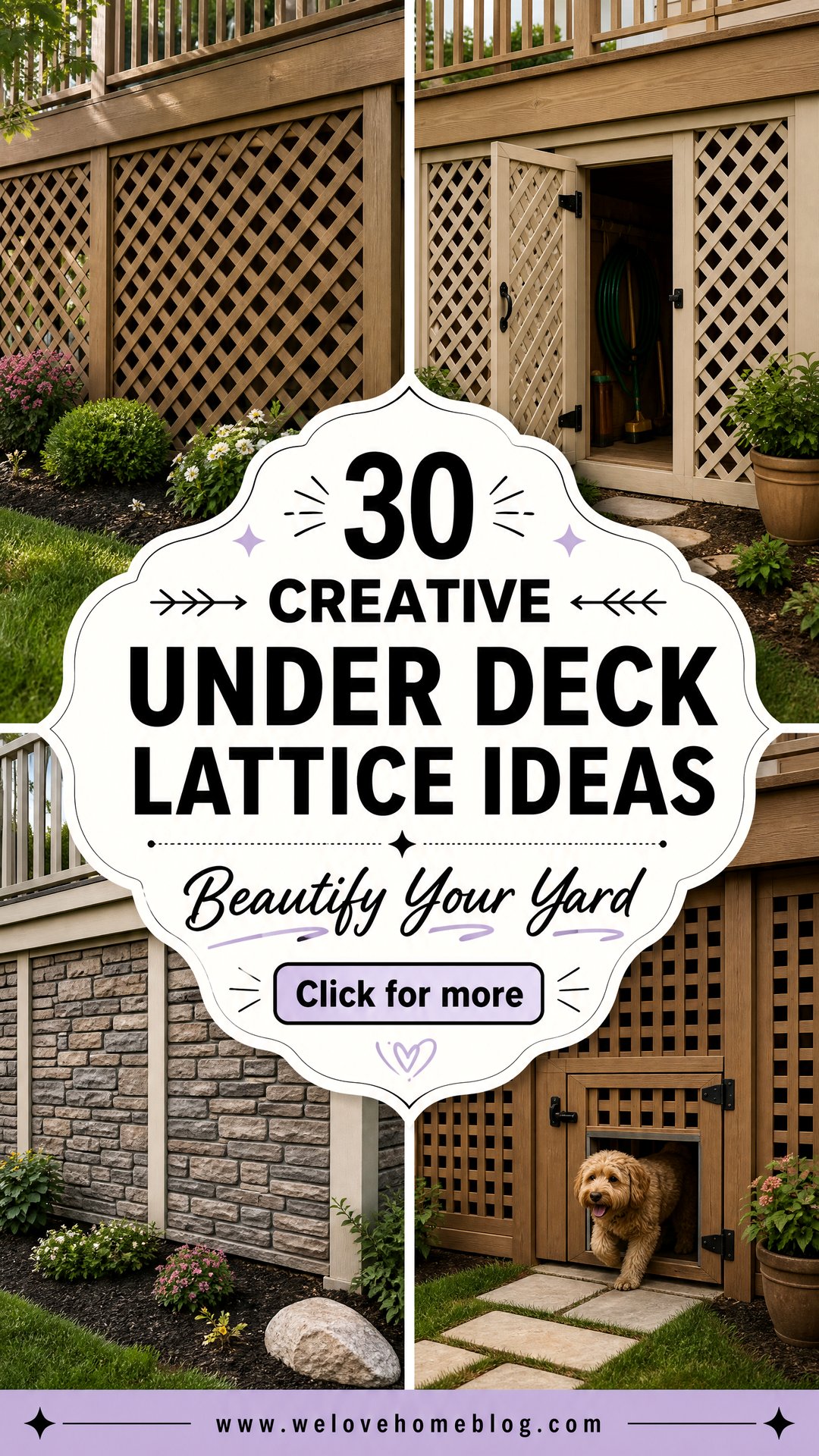 30 Creative Under Deck Lattice Ideas for Your Yard - We Love Home Blog