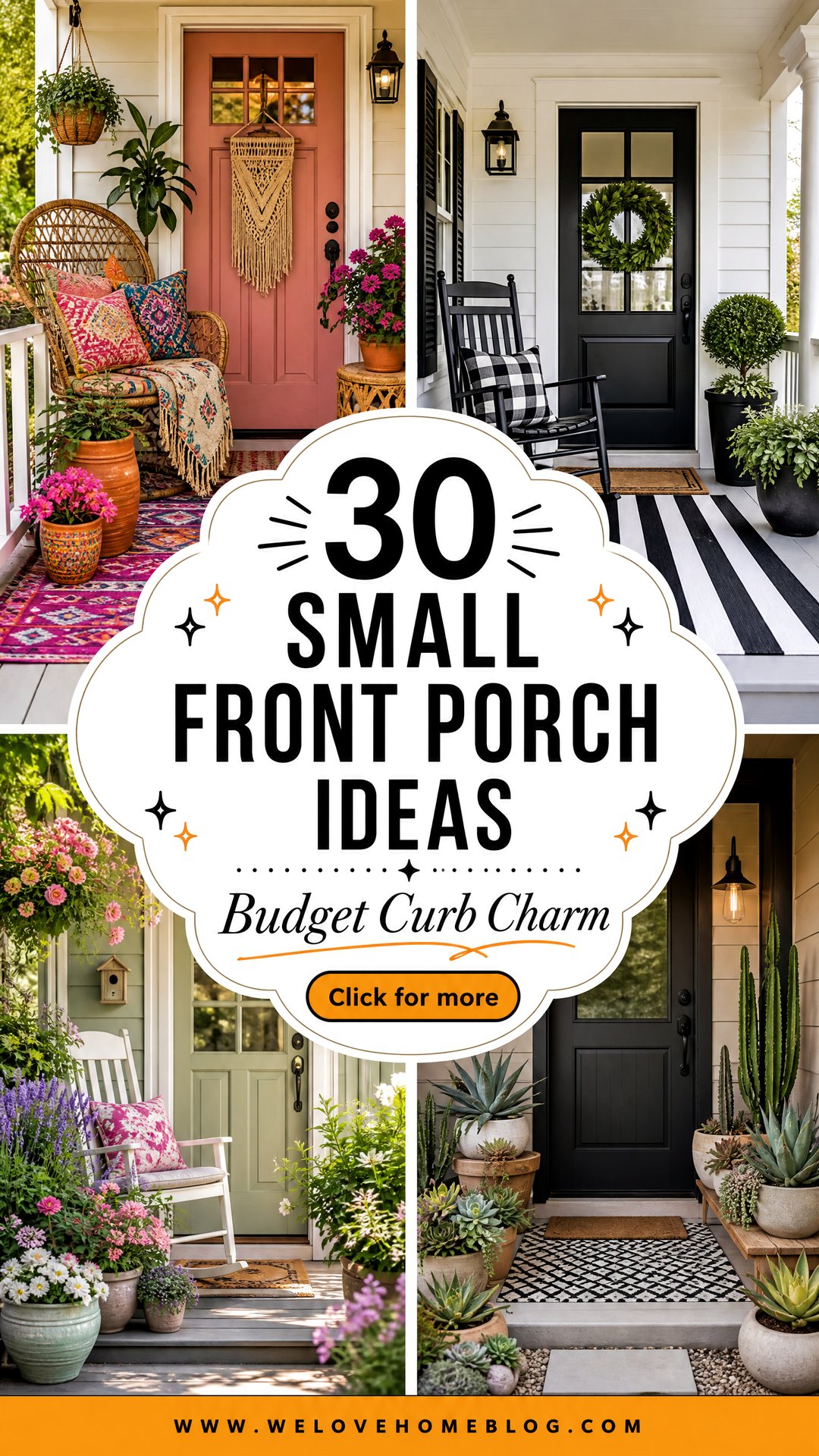 30 Curb Appeal Small Front Porch Ideas on a Budget - 30 Curb Appeal Small Front Porch Ideas on a Budget