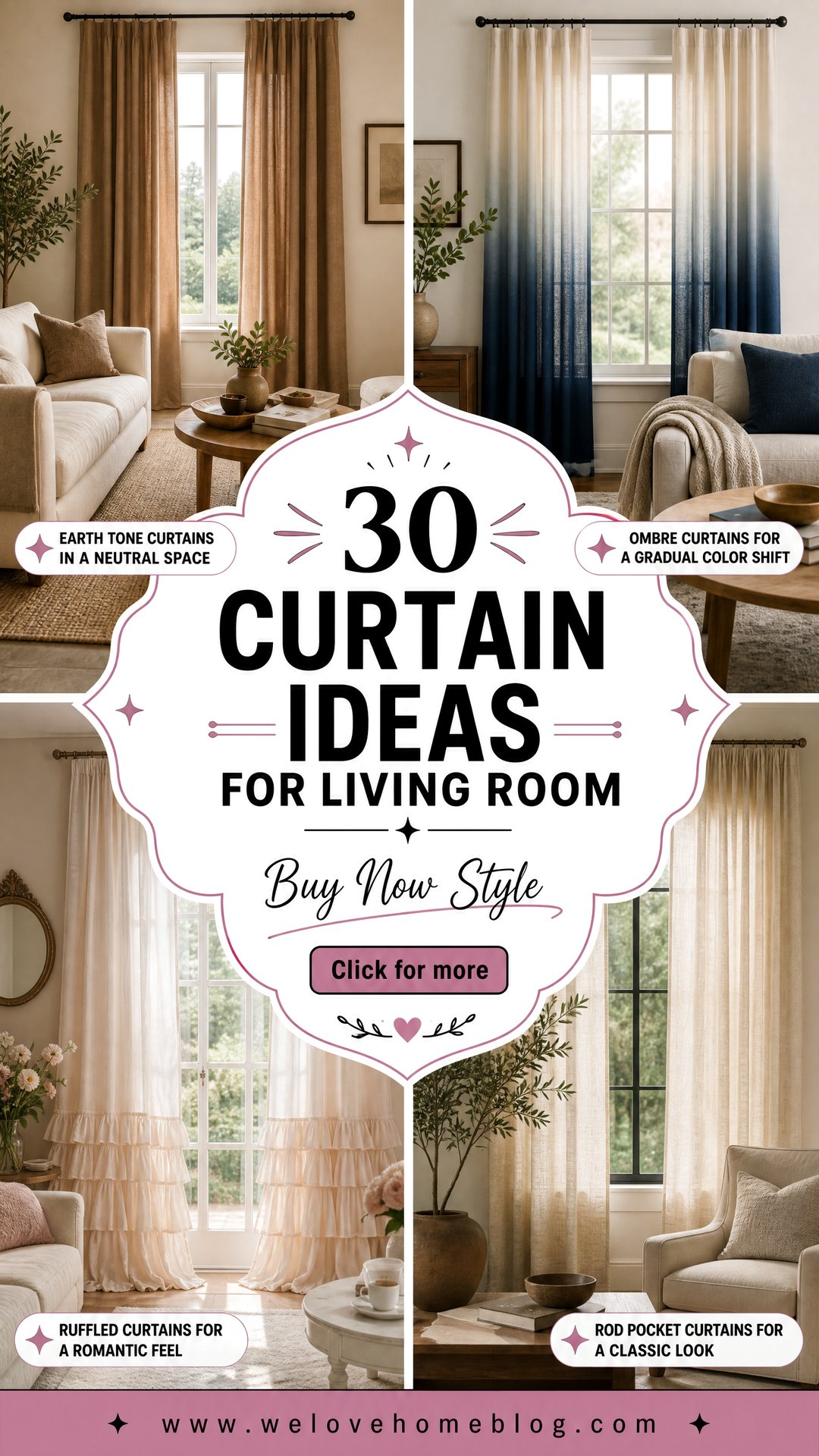30 Curtain Ideas for Living Room Spaces to Buy Now - 30 Curtain Ideas for Living Room Spaces to Buy Now