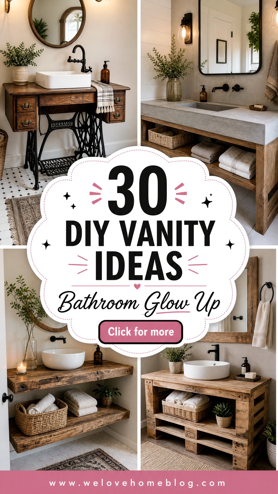 30 DIY Vanity Ideas to Upgrade Your Bathroom Decor - 30 DIY Vanity Ideas to Upgrade Your Bathroom Decor