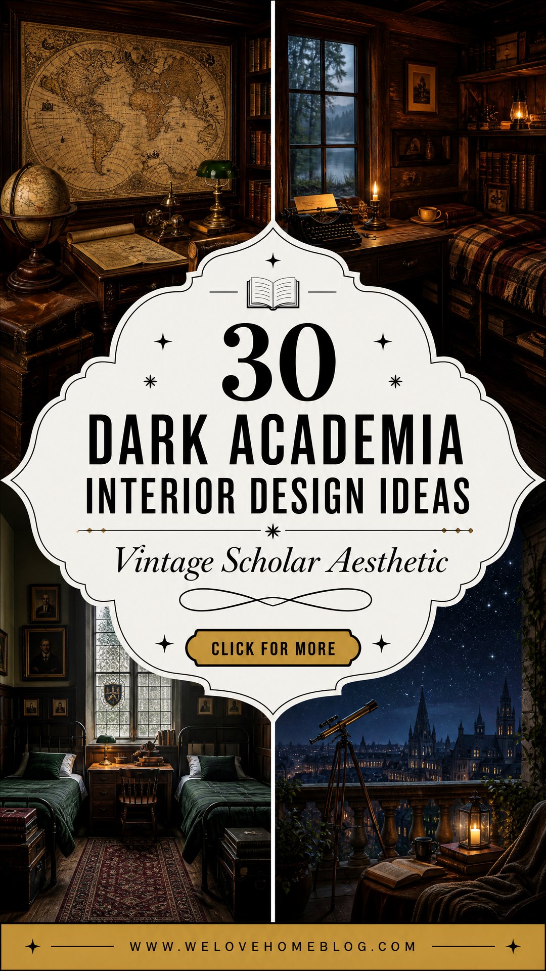 30 Dark Academia Interior Design Ideas for Your Home - 30 Dark Academia Interior Design Ideas for Your Home