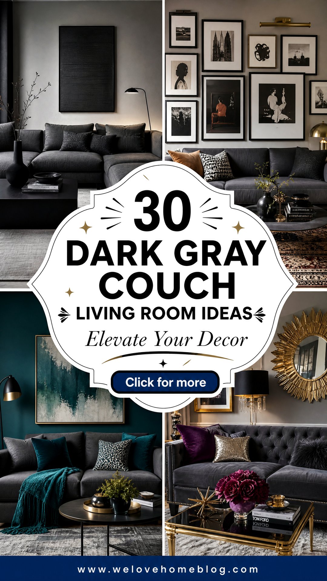30 Dark Gray Couch Living Room Ideas to Elevate Decor - 30 Dark Gray Couch Living Room Ideas to Elevate Decor