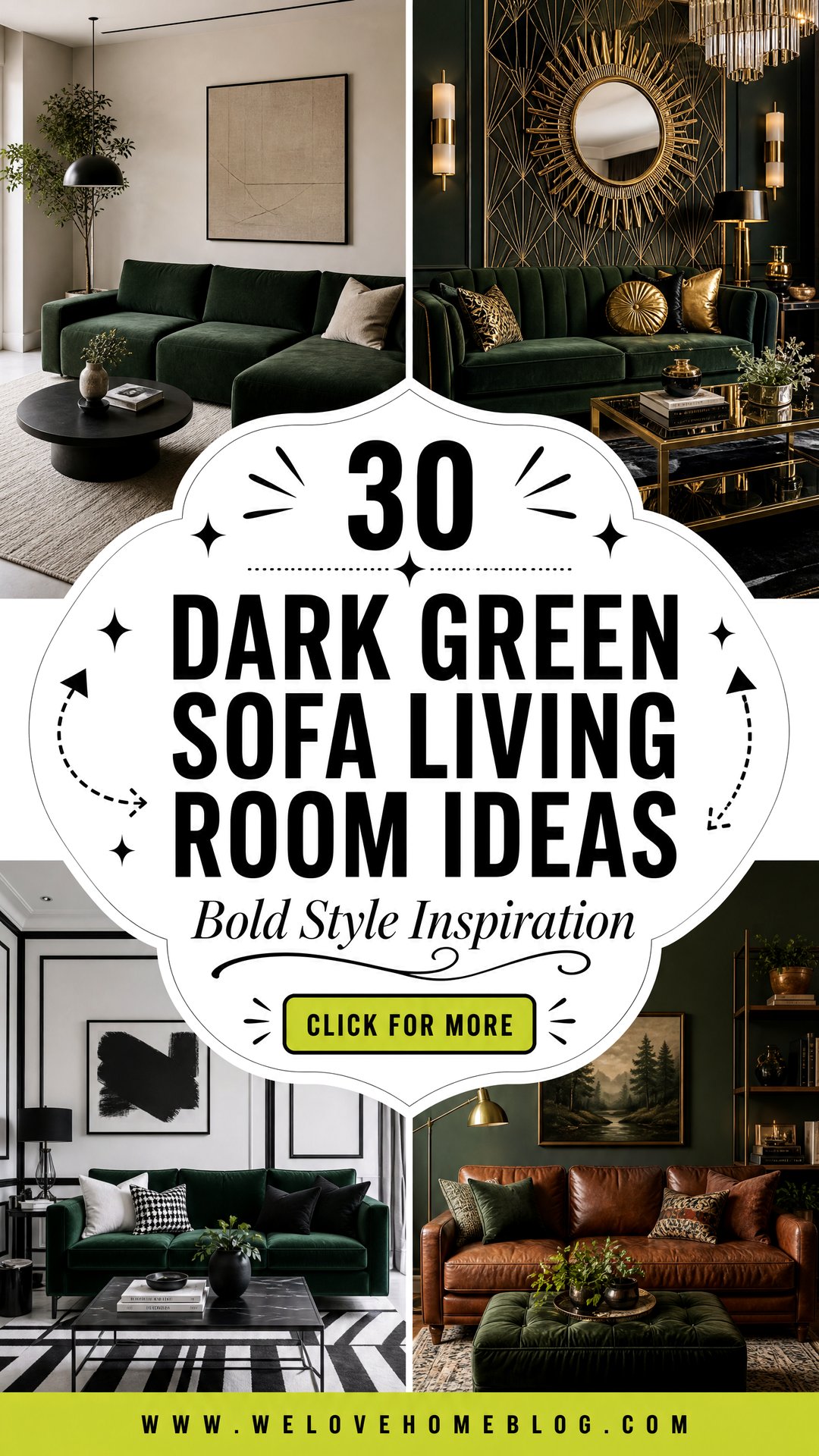 30 Dark Green Sofa Living Room Ideas to Inspire You - 30 Dark Green Sofa Living Room Ideas to Inspire You