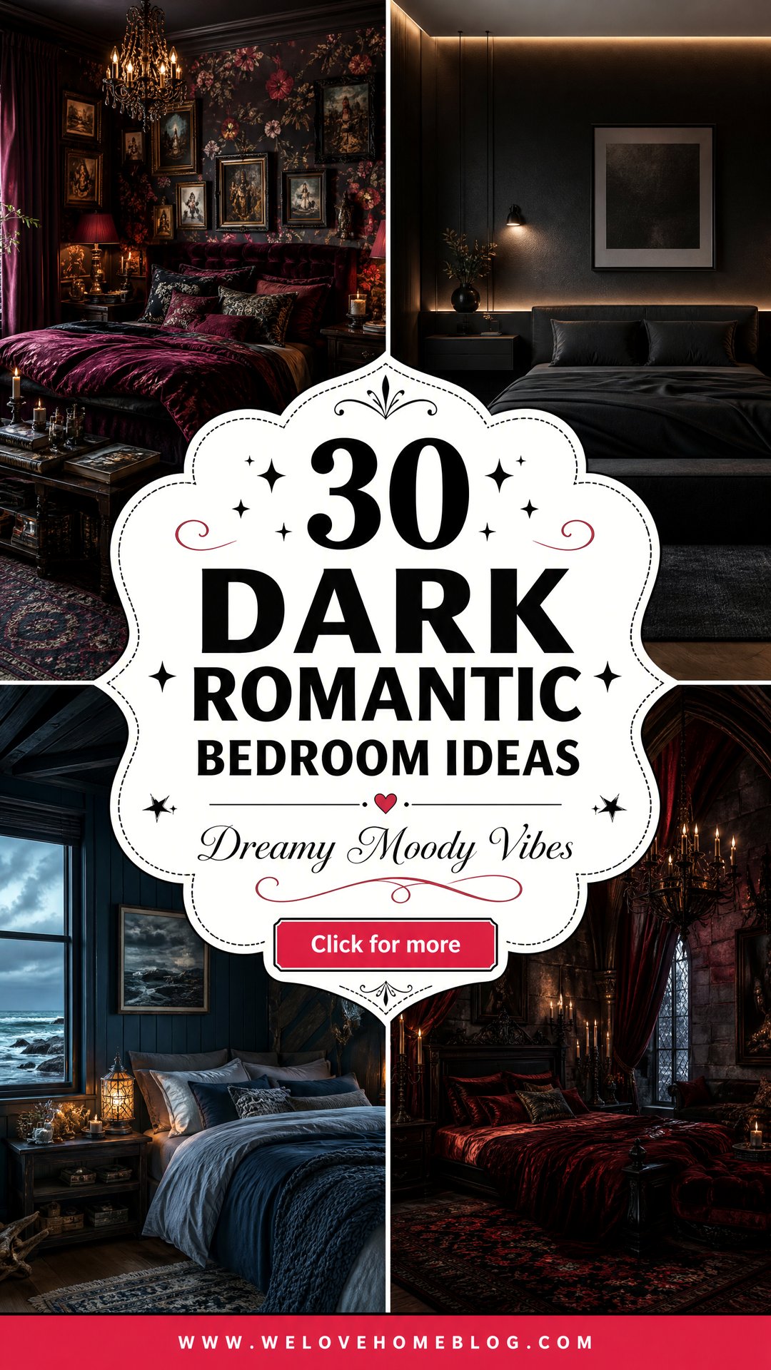 30 Dark Romantic Bedroom Ideas for a Dreamy Vibe - 30 Dark Romantic Bedroom Ideas for a Dreamy Vibe