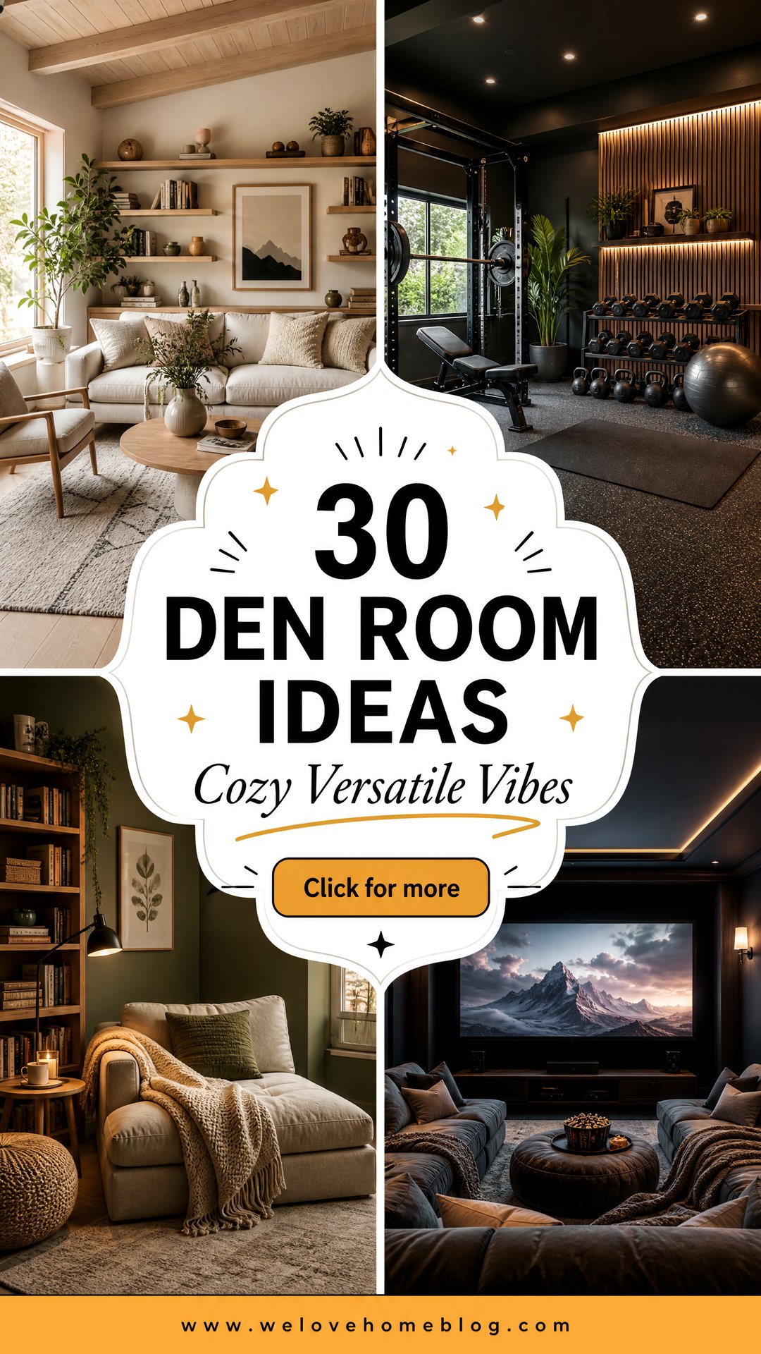 30 Den Room Ideas for a Cozy and Versatile Home Space - 30 Den Room Ideas for a Cozy and Versatile Home Space