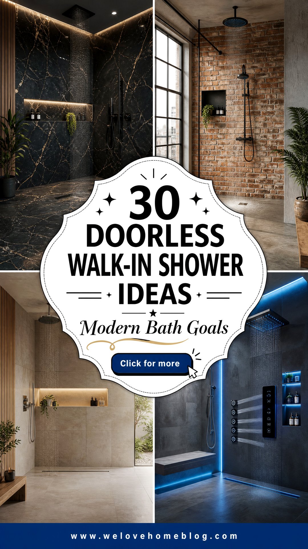 30 Doorless Walk-In Shower Ideas for Modern Homes - 30 Doorless Walk-In Shower Ideas for Modern Homes