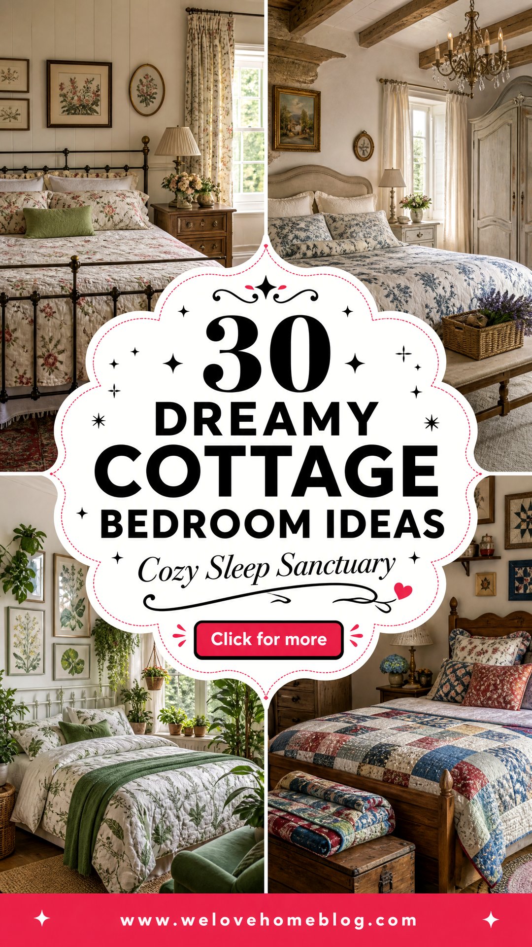 30 Dreamy Cottage Bedroom Ideas for a Cozy Sleep - 30 Dreamy Cottage Bedroom Ideas for a Cozy Sleep