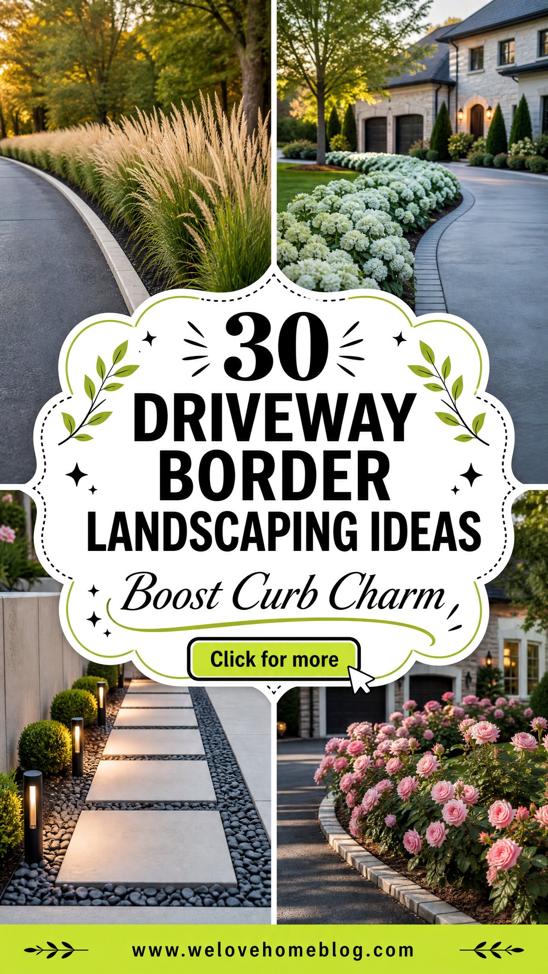 30 Driveway Border Landscaping Ideas for Your Home - 30 Driveway Border Landscaping Ideas for Your Home