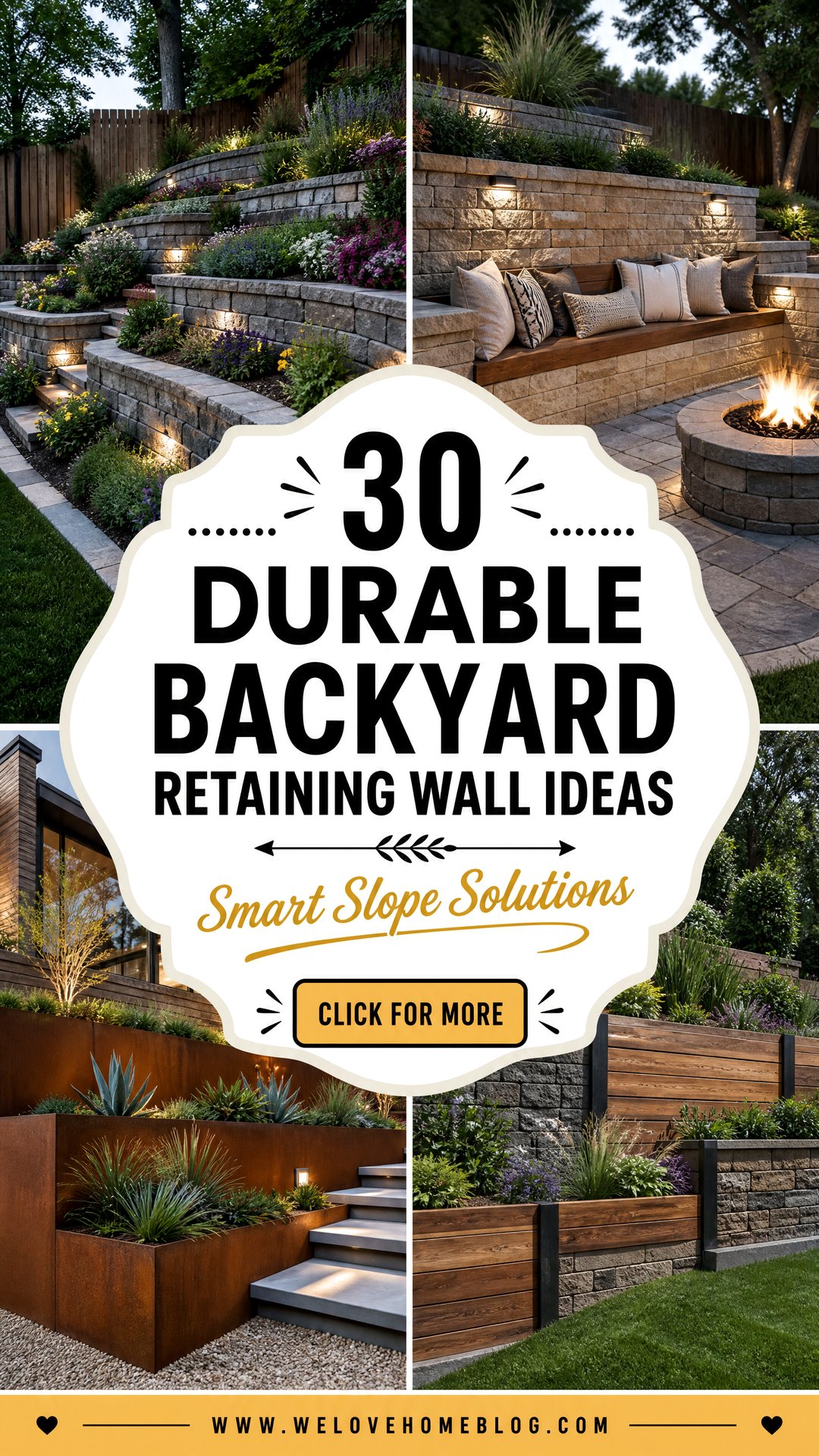 30 Durable Backyard Retaining Wall Ideas for Slopes - 30 Durable Backyard Retaining Wall Ideas for Slopes