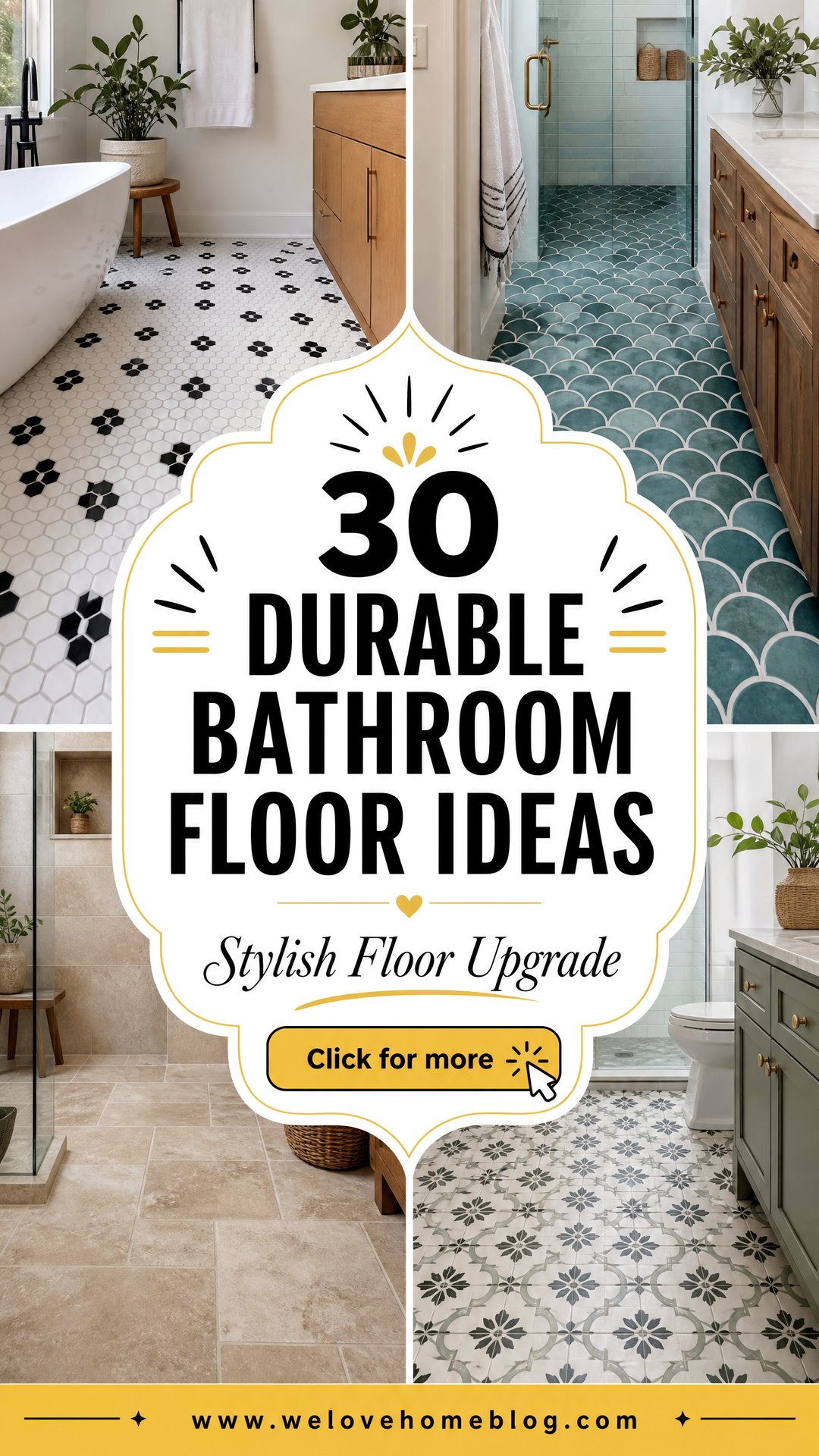 30 Durable Bathroom Floor Ideas for a Stylish Upgrade - 30 Durable Bathroom Floor Ideas for a Stylish Upgrade