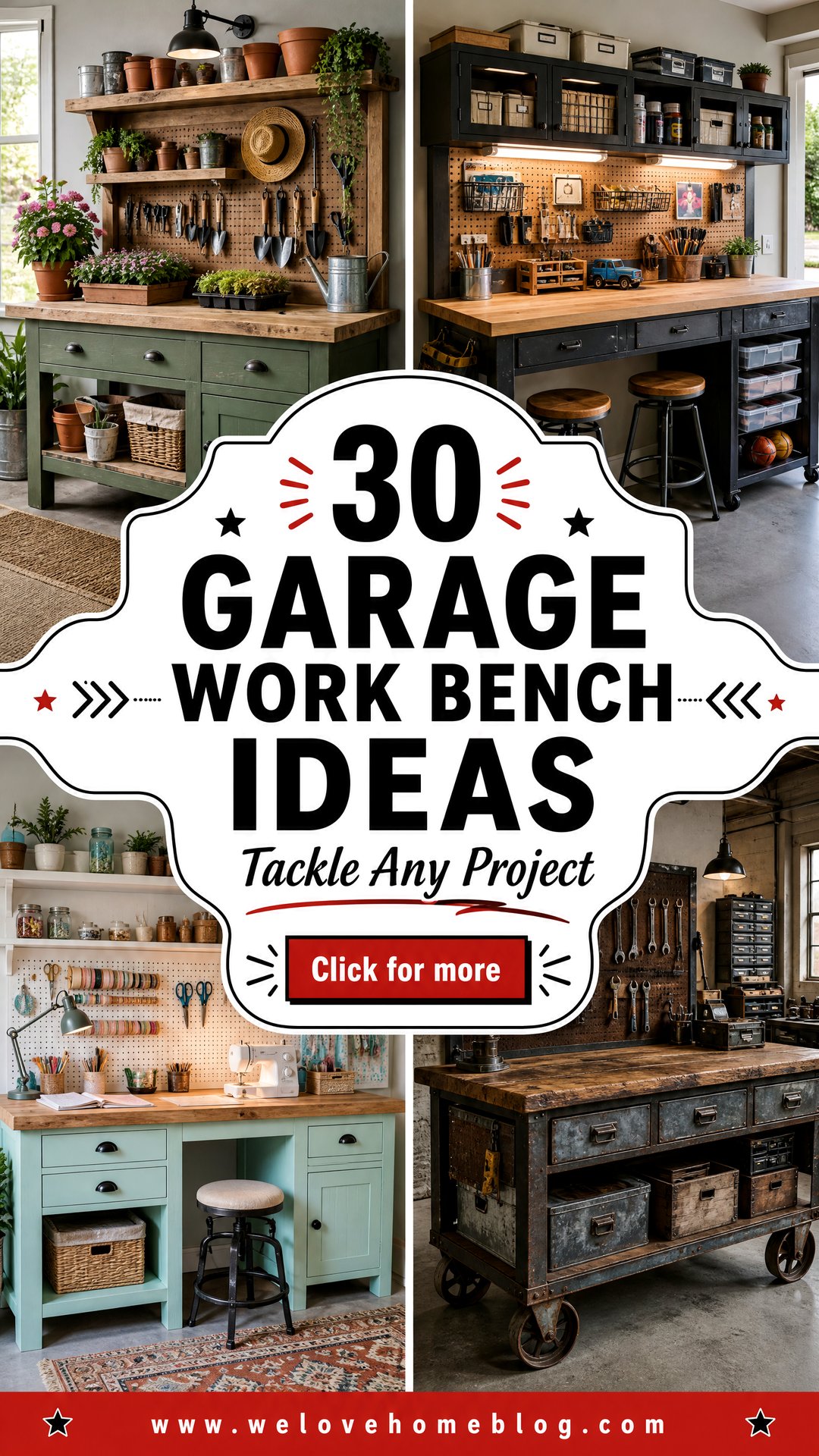 30 Durable Garage Work Bench Ideas for Any Project - 30 Durable Garage Work Bench Ideas for Any Project