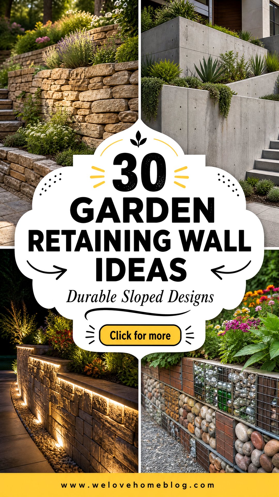 30 Durable Garden Retaining Wall Ideas for Sloped Yards - 30 Durable Garden Retaining Wall Ideas for Sloped Yards