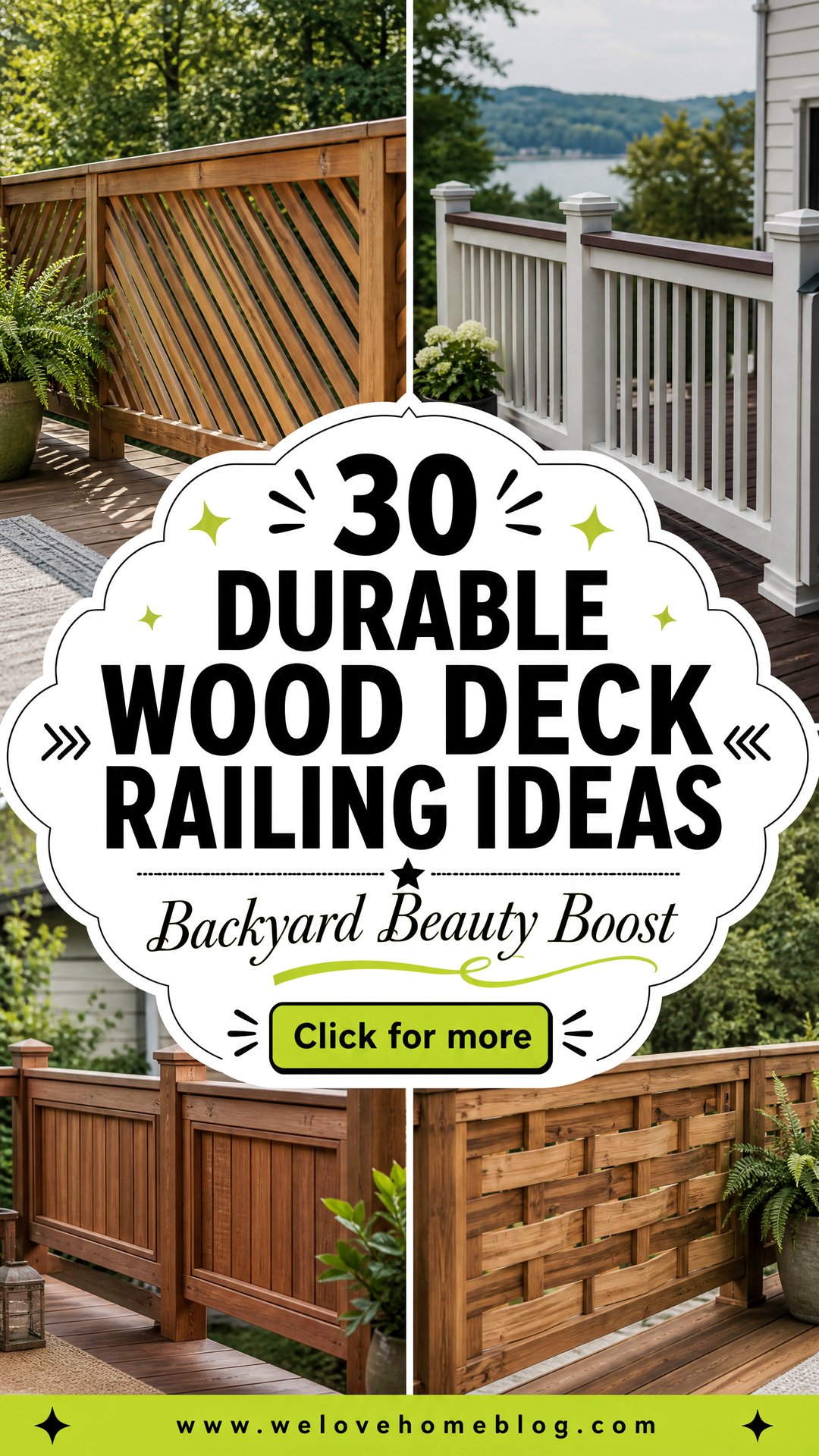 30 Durable Wood Deck Railing Ideas for Your Backyard - 30 Durable Wood Deck Railing Ideas for Your Backyard