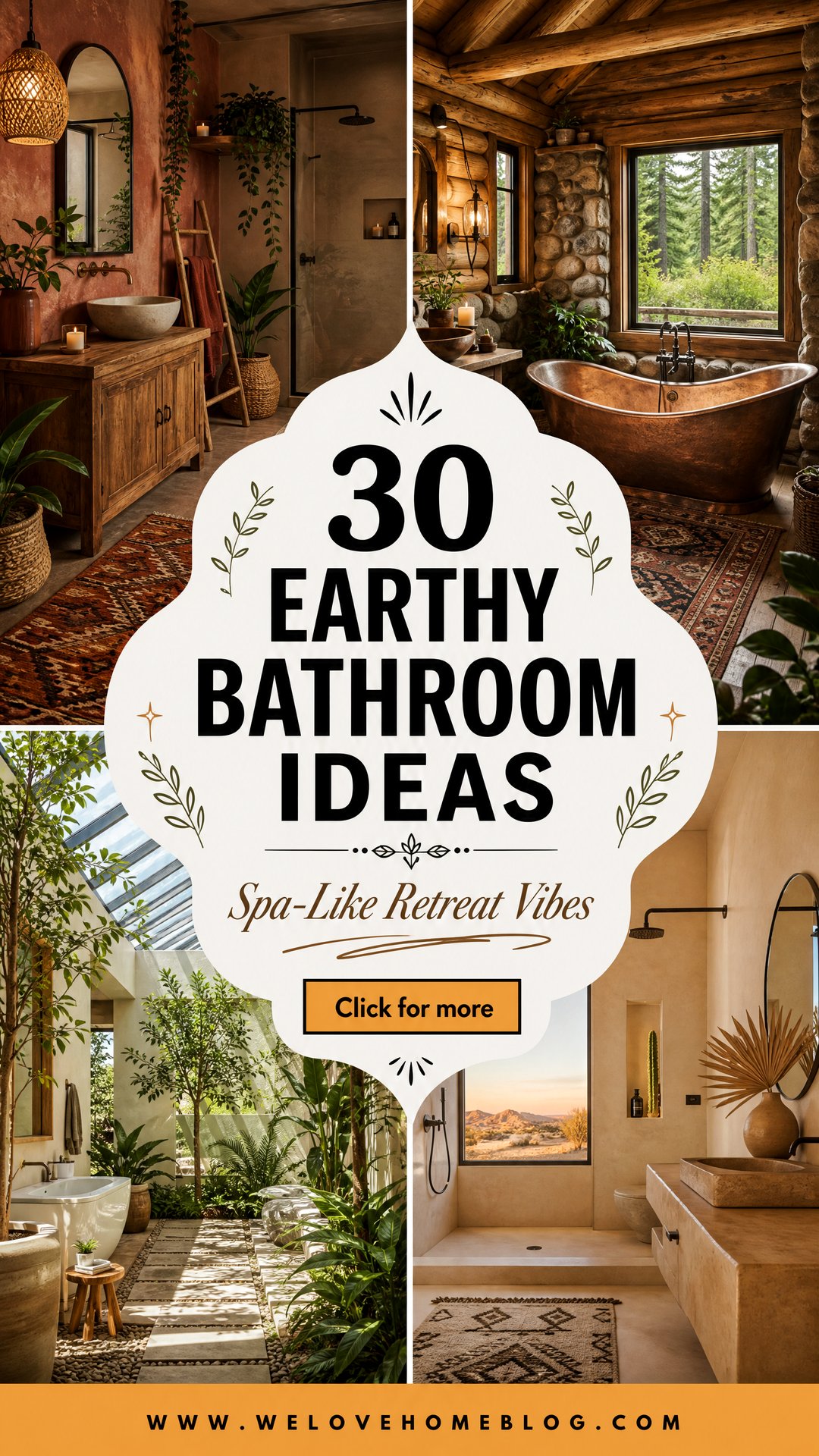 30 Earthy Bathroom Ideas to Create a Spa-Like Retreat - 30 Earthy Bathroom Ideas to Create a Spa-Like Retreat