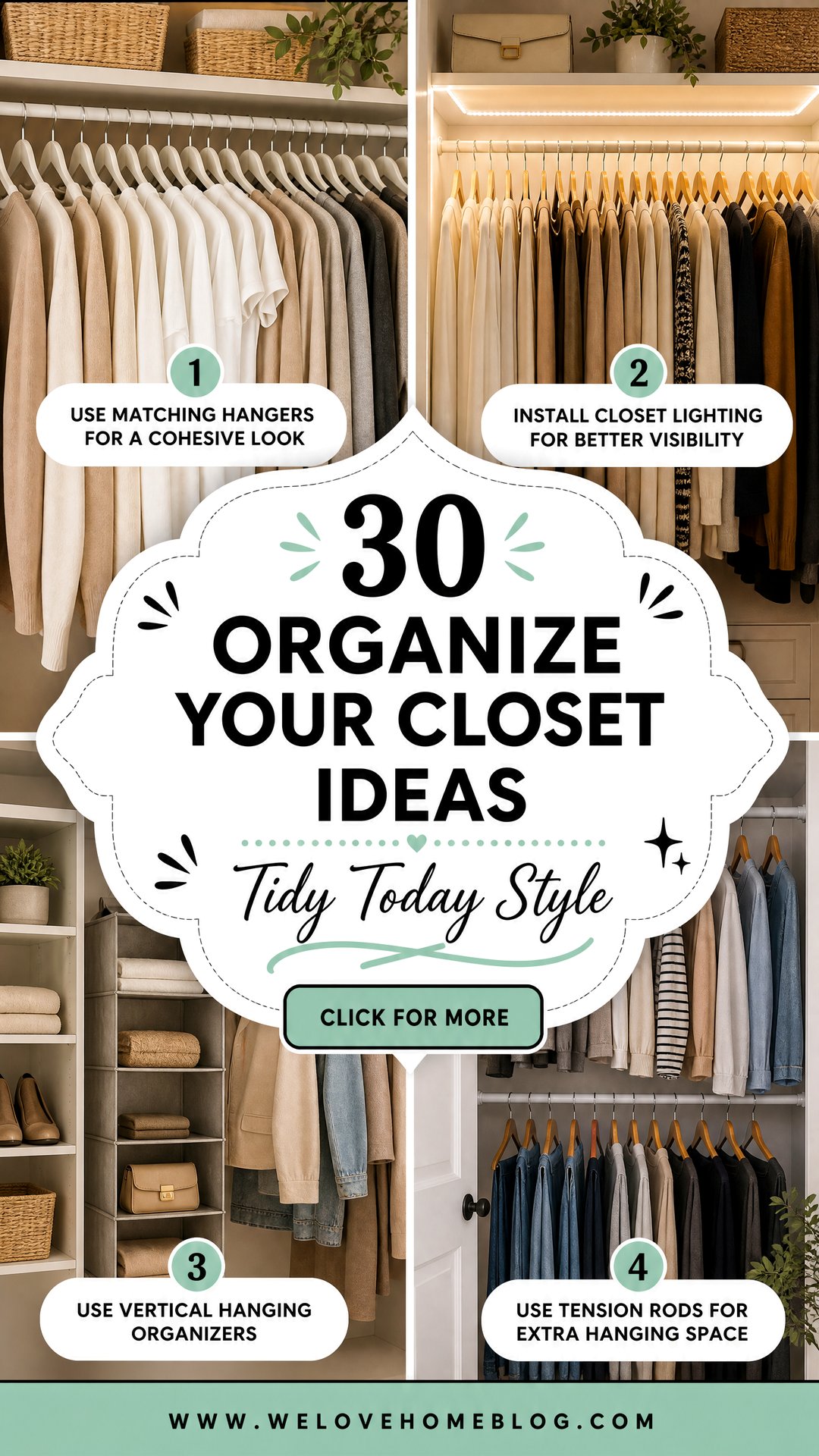 30 Effective Ways to Organize Your Closet Space Today - 30 Effective Ways to Organize Your Closet Space Today
