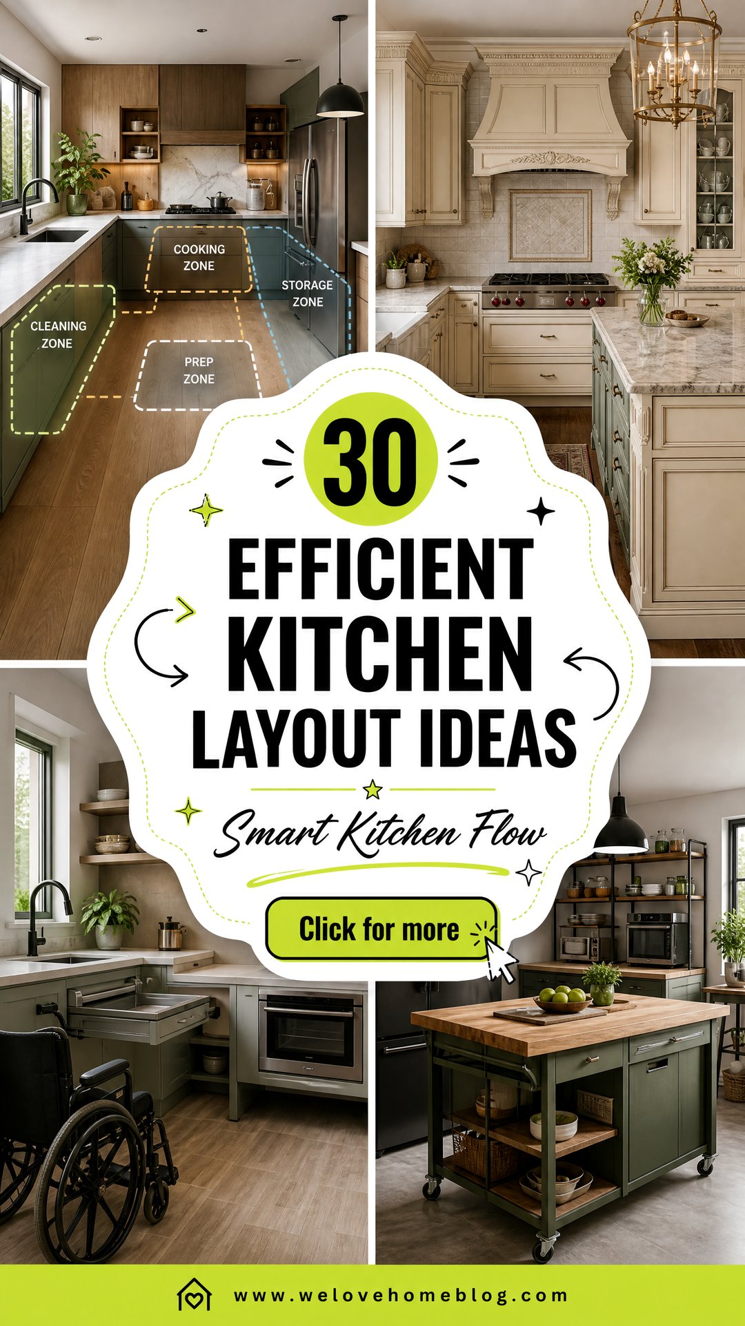 30 Efficient Kitchen Layout Design Ideas for Homes - 30 Efficient Kitchen Layout Design Ideas for Homes