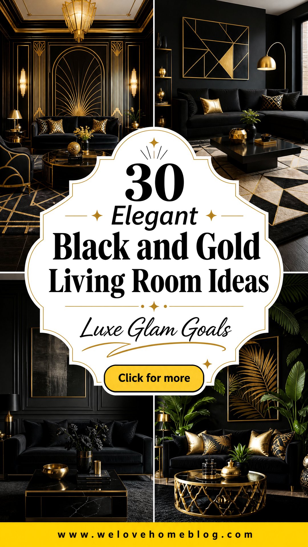 30 Elegant Black and Gold Living Room Ideas for Luxury - 30 Elegant Black and Gold Living Room Ideas for Luxury