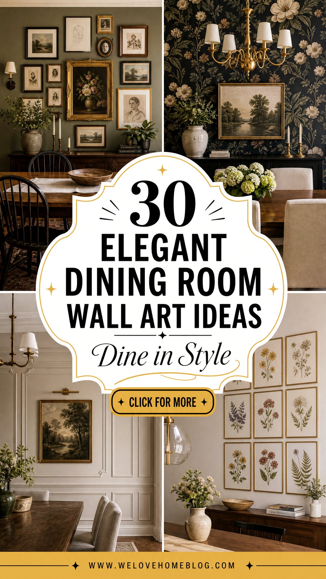 30 Elegant Dining Room Wall Art Ideas for Your Home - 30 Elegant Dining Room Wall Art Ideas for Your Home