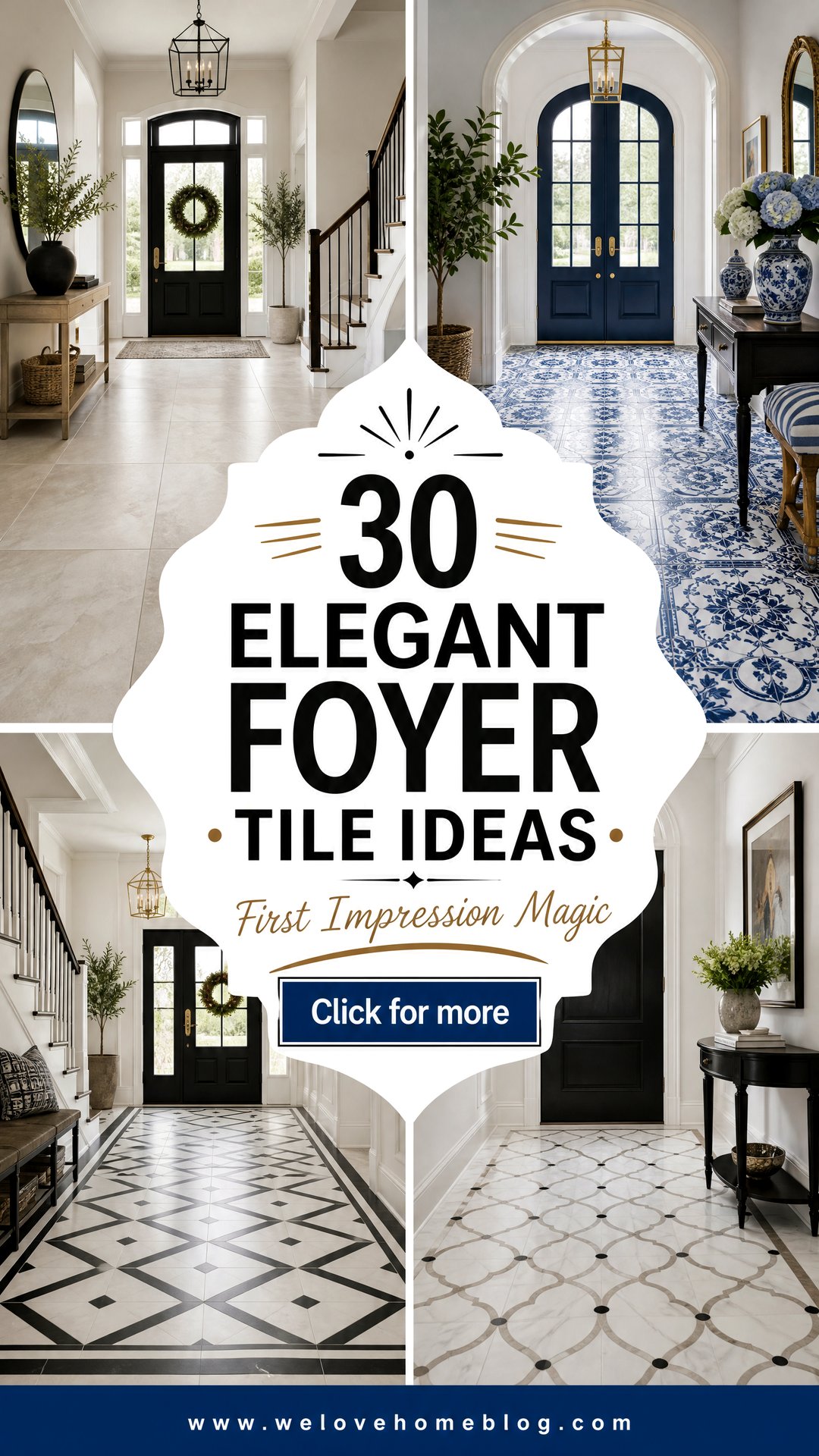 30 Elegant Foyer Tile Ideas to Make a Great First Impression - 30 Elegant Foyer Tile Ideas to Make a Great First Impression